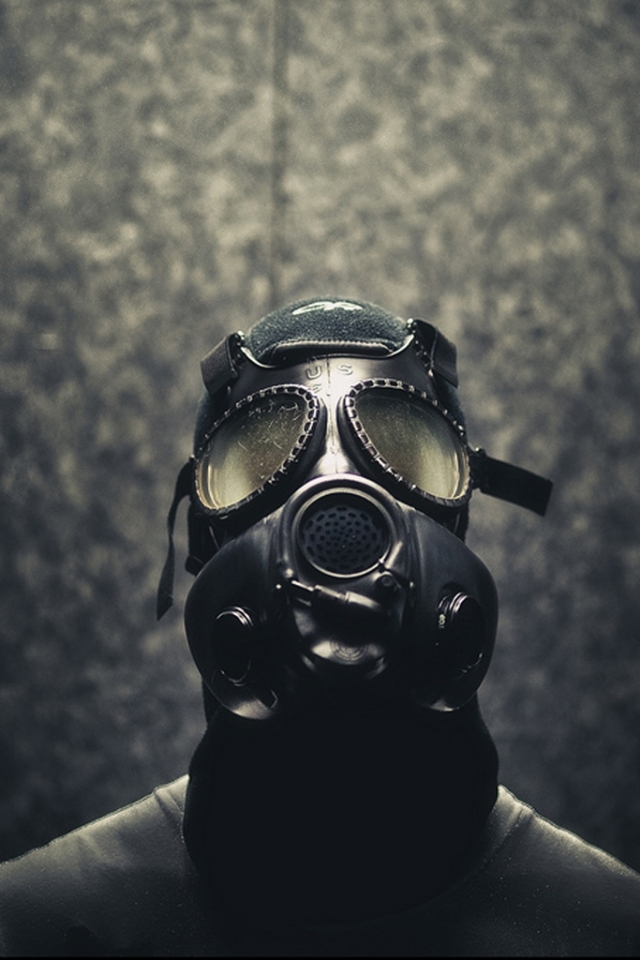 Download mobile wallpaper Dark, Gas Mask for free.