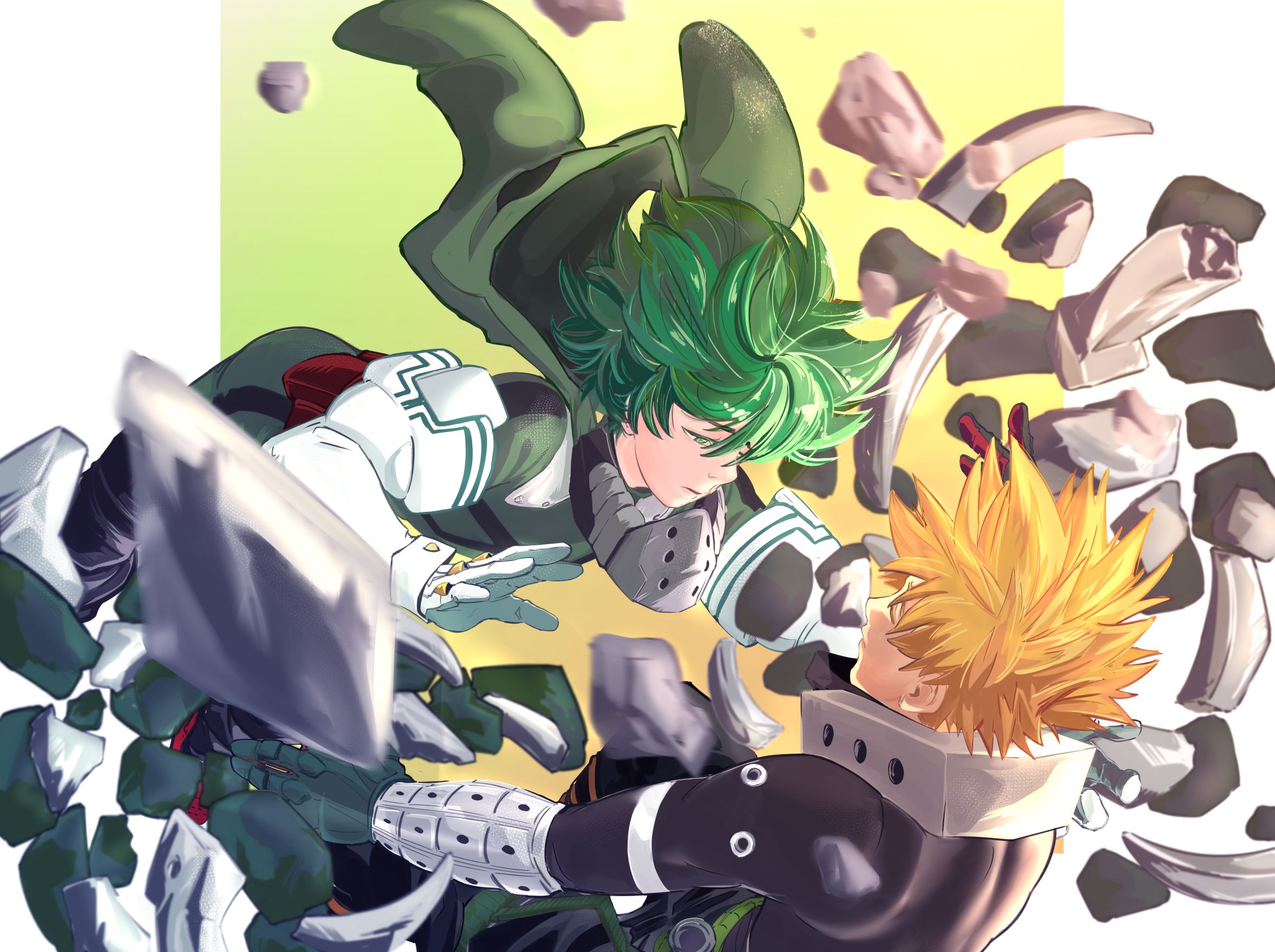 Download mobile wallpaper Anime, Izuku Midoriya, Katsuki Bakugou, My Hero Academia for free.