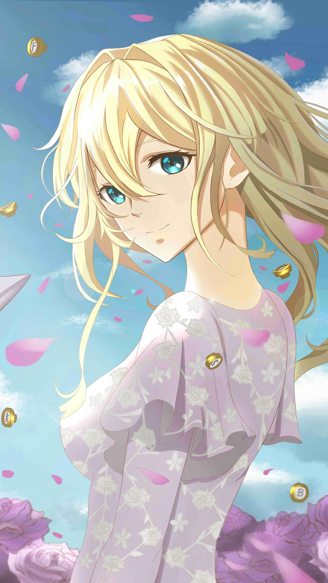 Download mobile wallpaper Anime, Blonde, Aqua Eyes, Violet Evergarden (Character), Violet Evergarden for free.