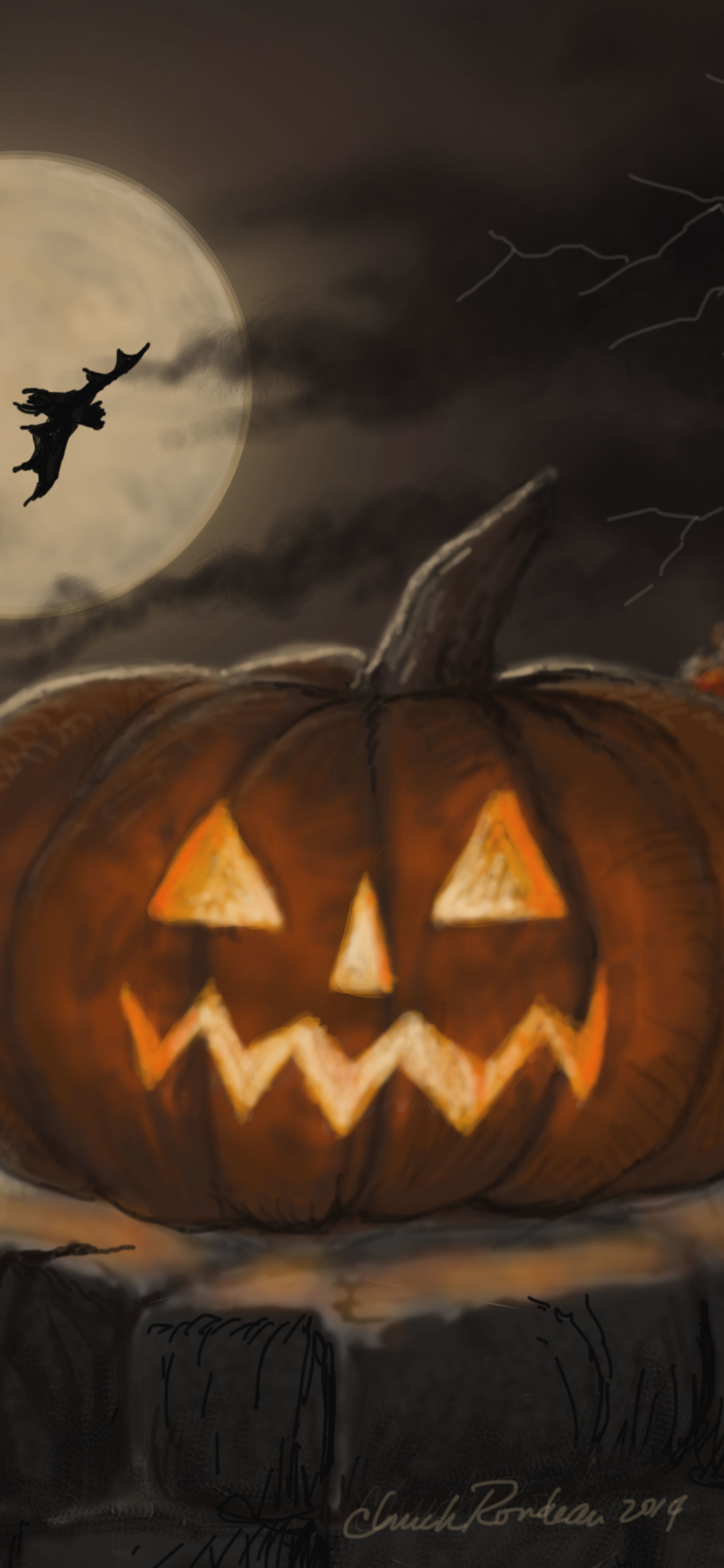 Téléchargez des papiers peints mobile Halloween, Lune, Vacances, Chauve Souris, Citrouille D'halloween gratuitement.