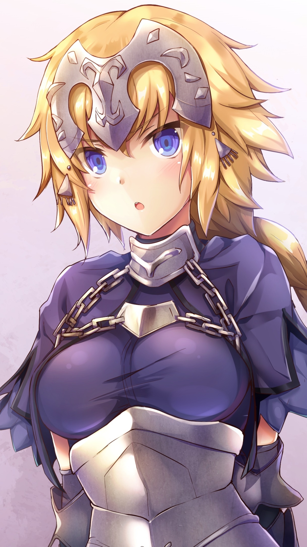 Download mobile wallpaper Anime, Blonde, Blue Eyes, Blush, Fate/grand Order, Jeanne D'arc (Fate Series), Ruler (Fate/grand Order), Fate Series for free.