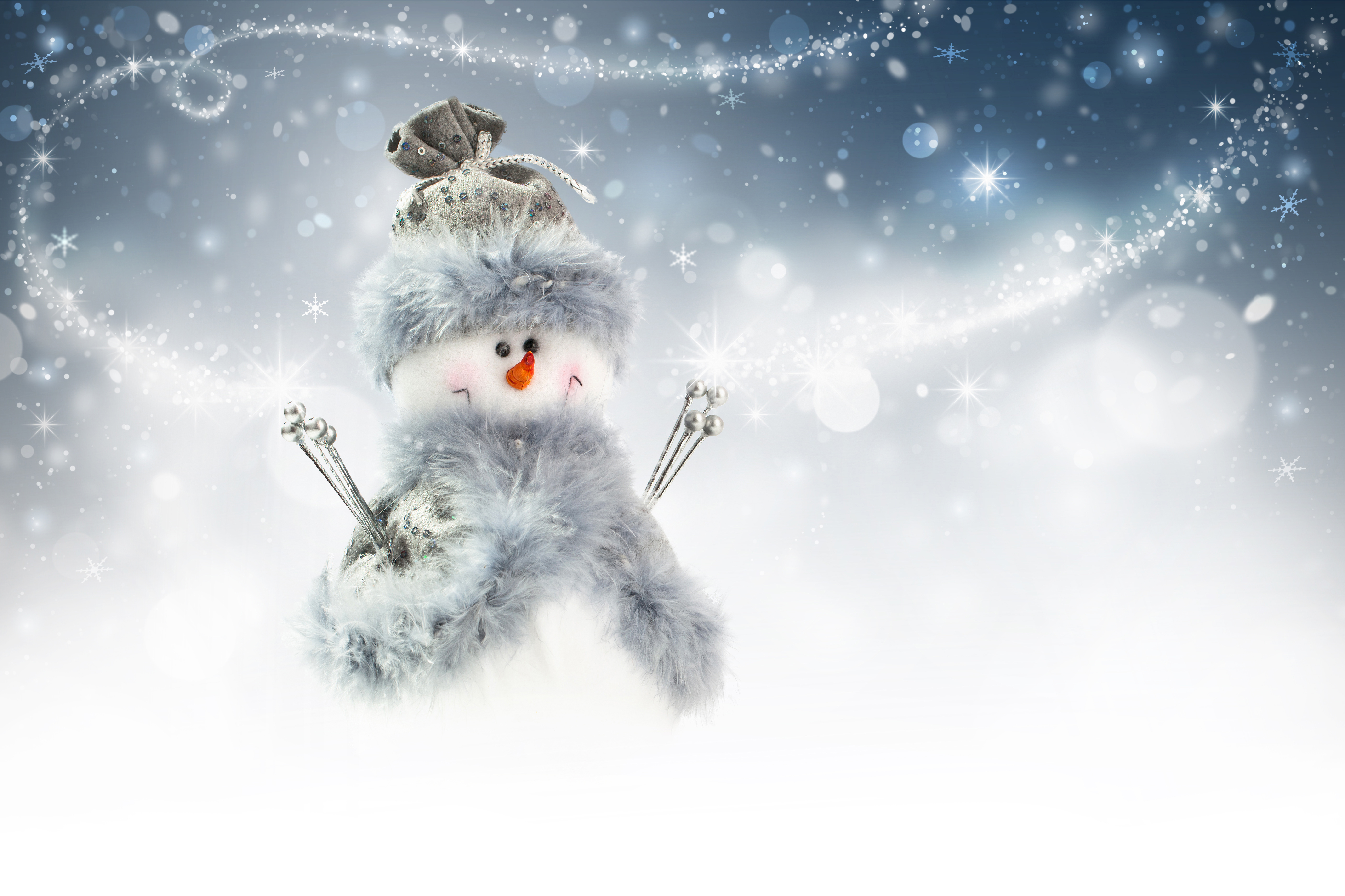 Download mobile wallpaper Snowman, Artistic, Sparkles for free.