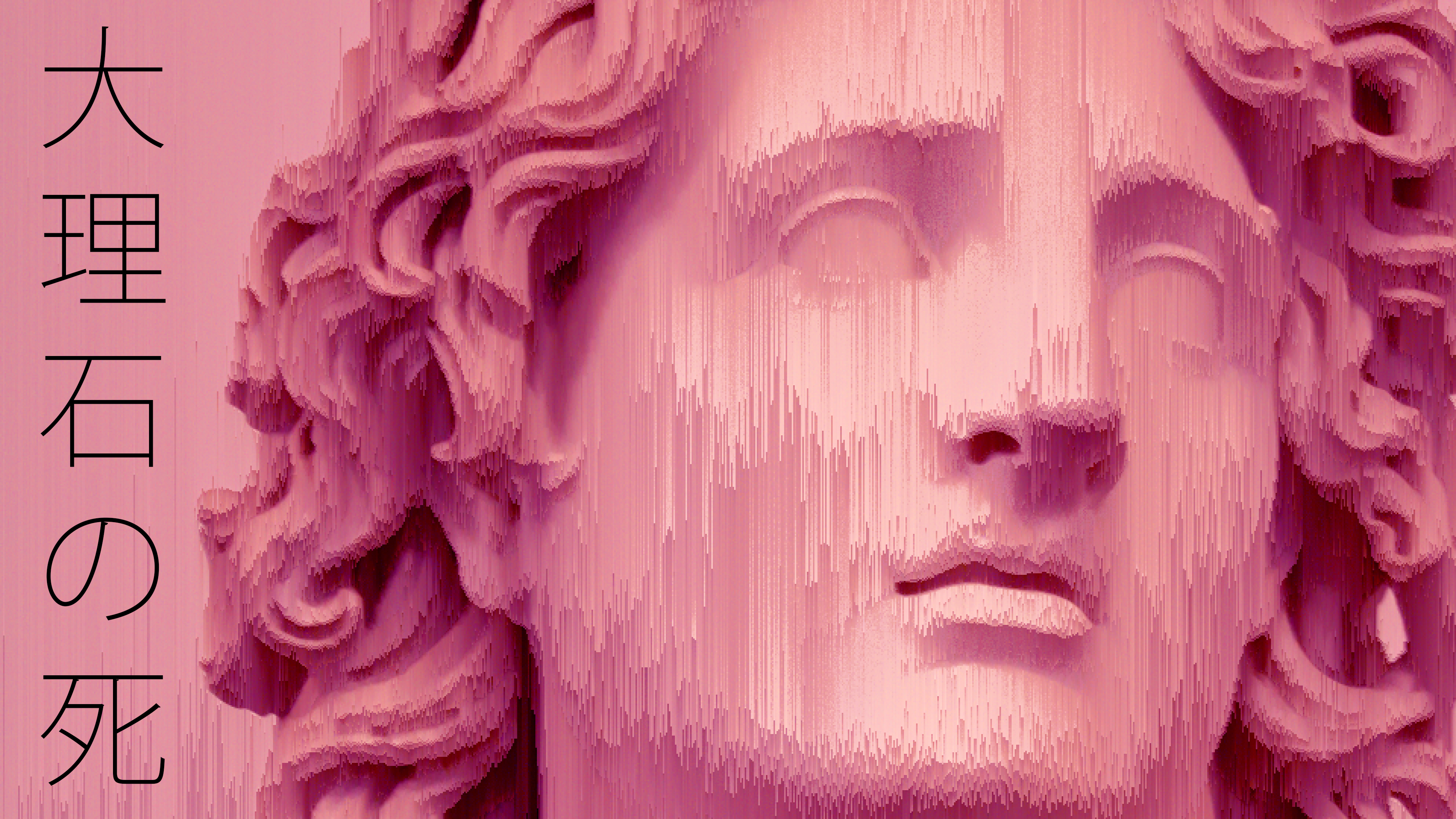 vaporwave, artistic, greek, pink, statue, trippy