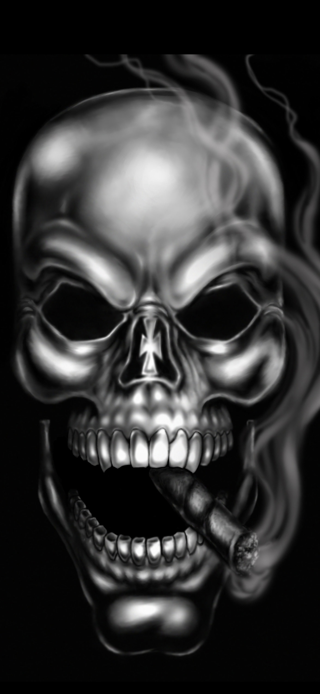 Download mobile wallpaper Skull, Dark for free.