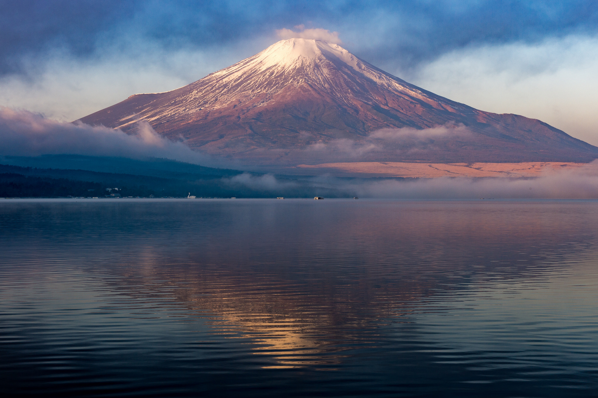 Скачать обои бесплатно Отражение, Япония, Вулкан, Гора Фудзи, Вулканы, Земля/природа картинка на рабочий стол ПК