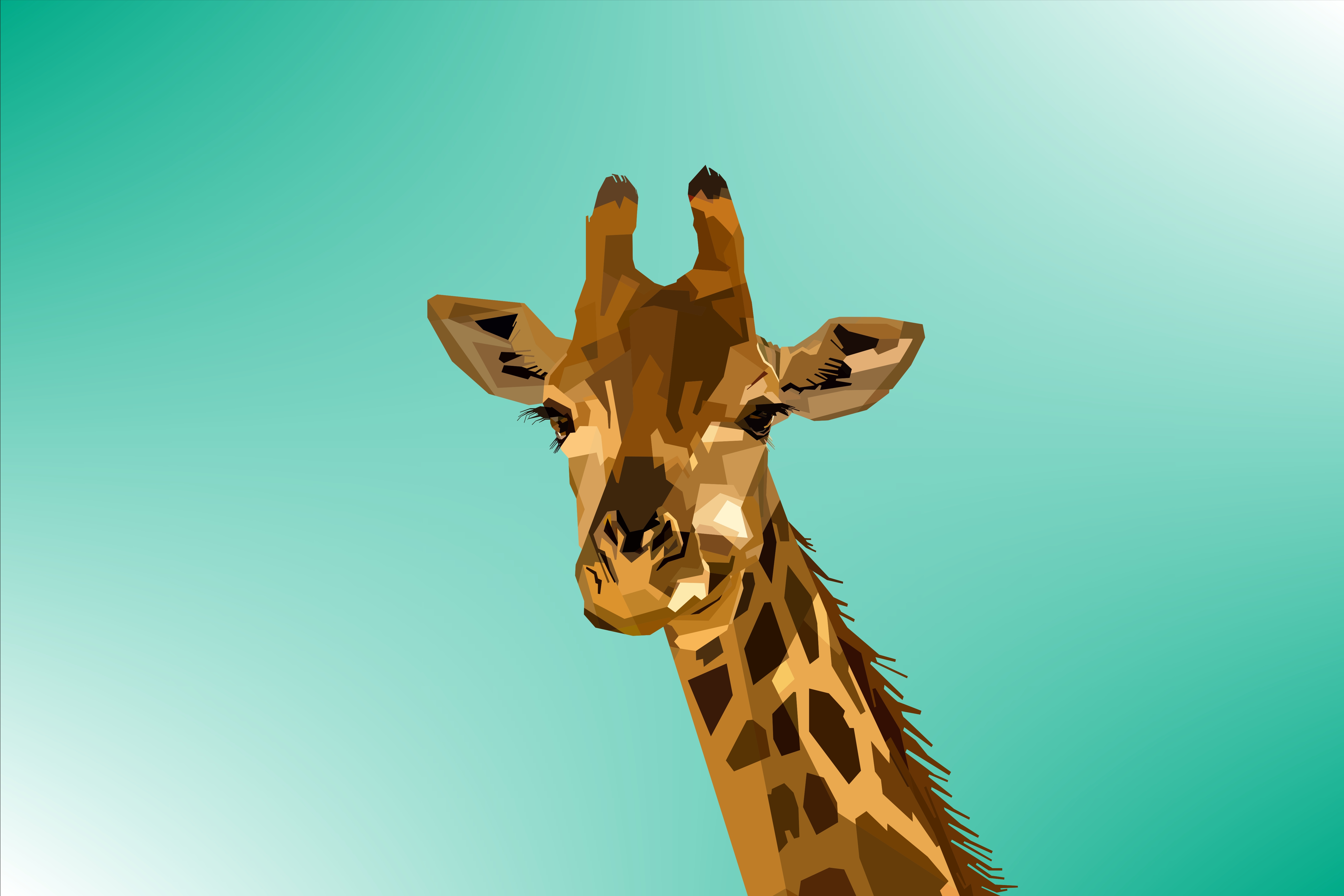 Free download wallpaper Muzzle, Giraffe, Art, Vector on your PC desktop