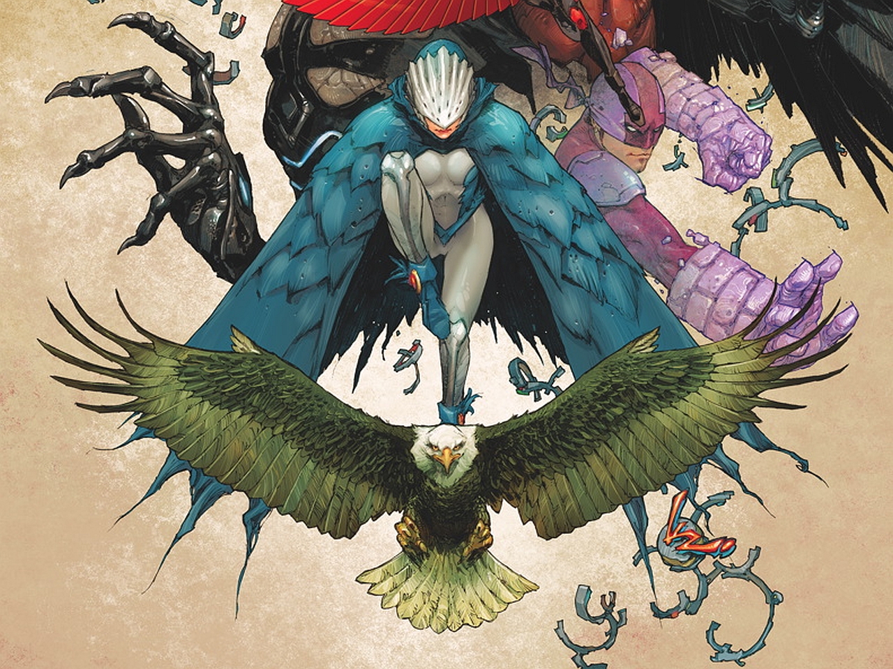 comics, teen titans, beast boy, bunker (dc comics), raven (dc comics), the new 52