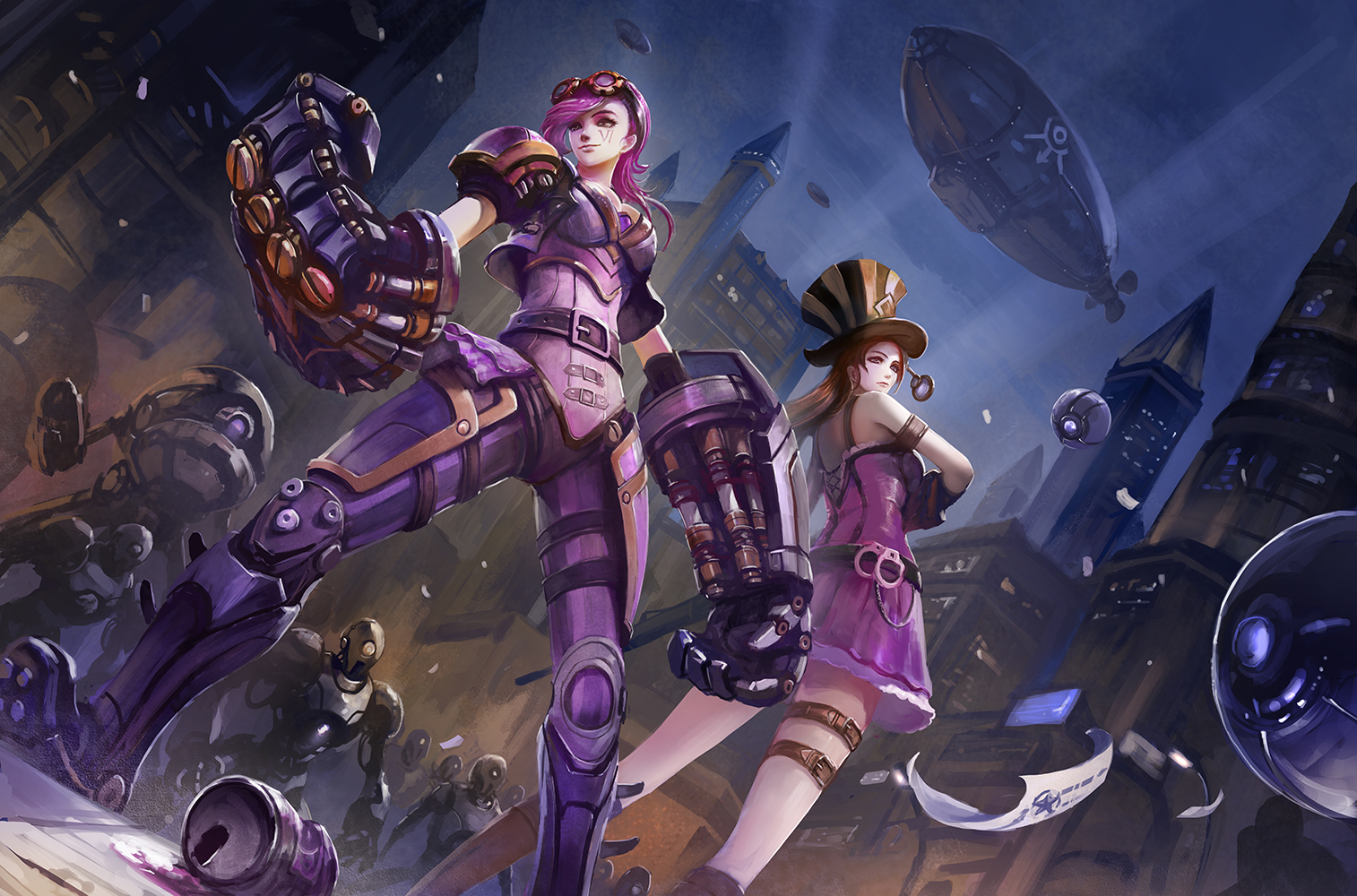 Download mobile wallpaper League Of Legends, Video Game, Caitlyn (League Of Legends), Vi (League Of Legends) for free.
