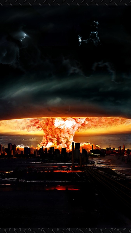 mushroom cloud, sci fi, apocalyptic, city, explosion, apocalypse