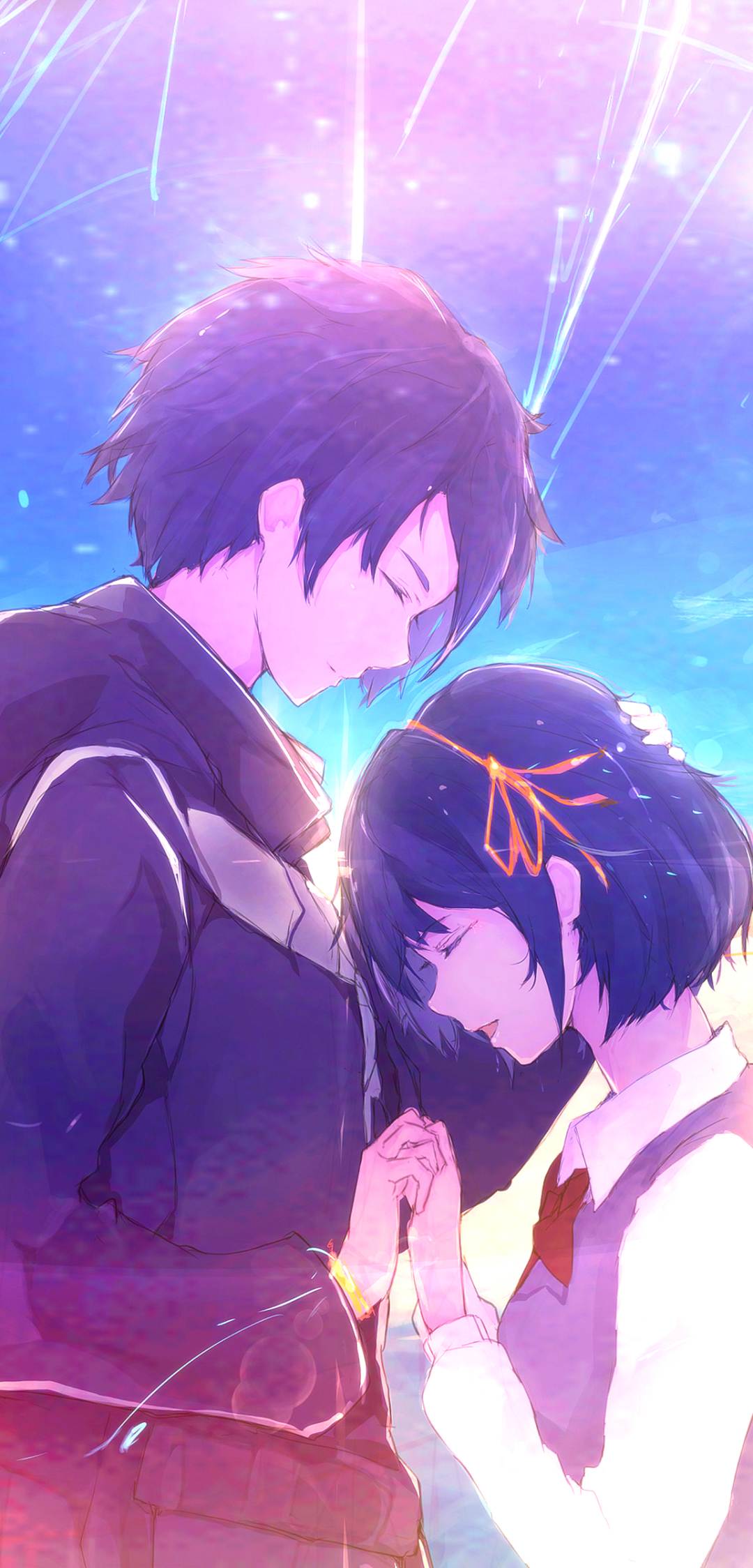 Descarga gratuita de fondo de pantalla para móvil de Animado, Kimi No Na Wa, Mitsuha Miyamizu, Taki Tachibana.