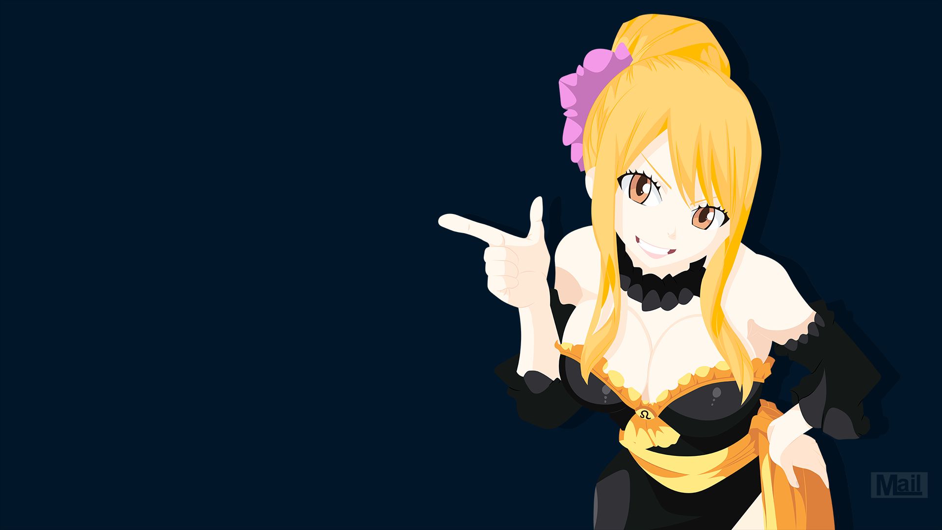 Download mobile wallpaper Anime, Vector, Minimalist, Fairy Tail, Lucy Heartfilia for free.