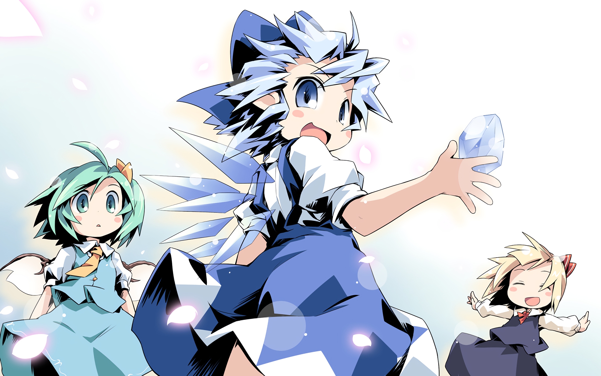 Free download wallpaper Anime, Touhou, Cirno (Touhou), Daiyousei (Touhou), Rumia (Touhou) on your PC desktop