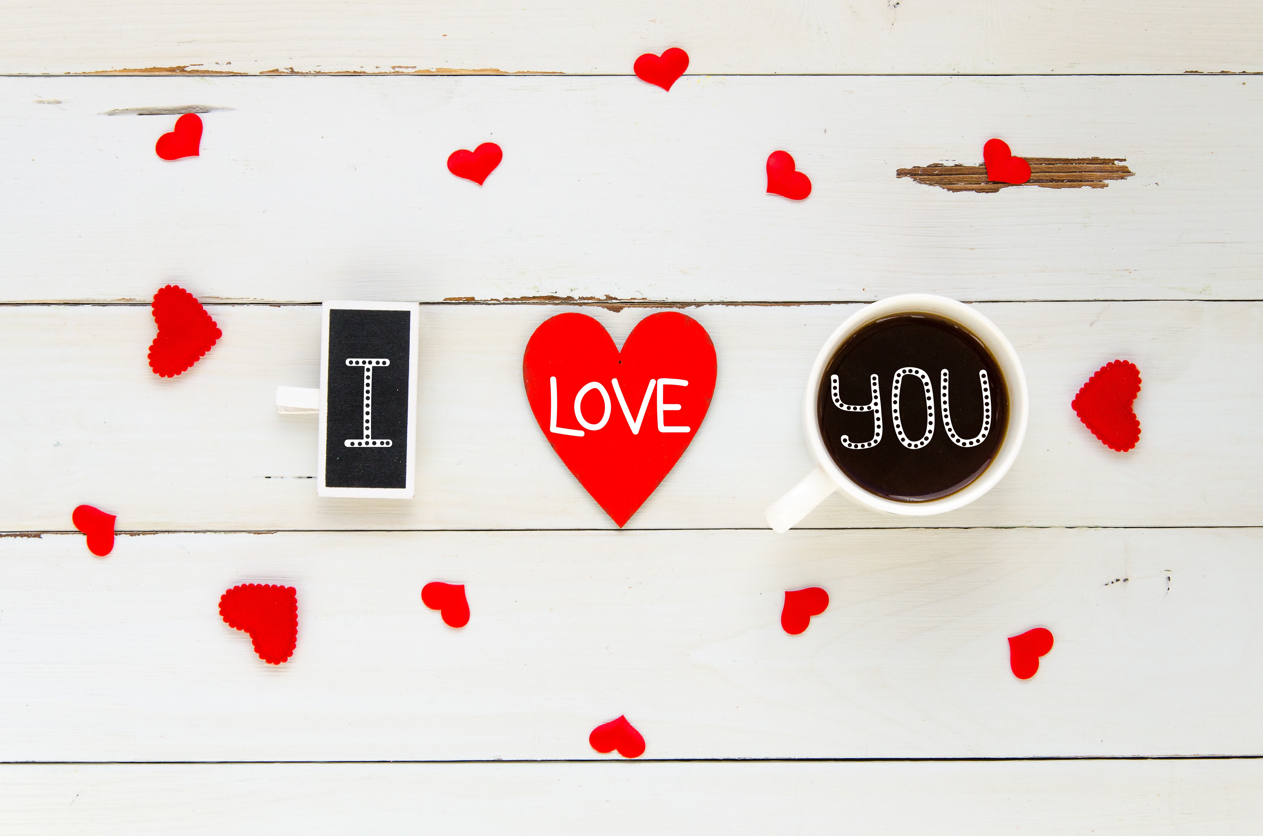 Handy-Wallpaper Feiertage, Liebe, Valentinstag, Kaffee, Herzförmig kostenlos herunterladen.