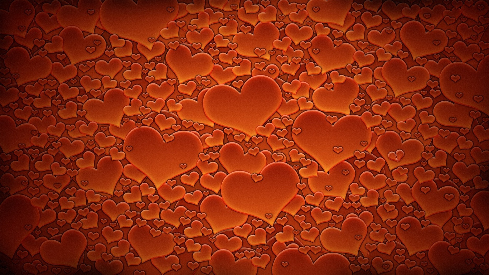 PC Wallpapers background, hearts, red