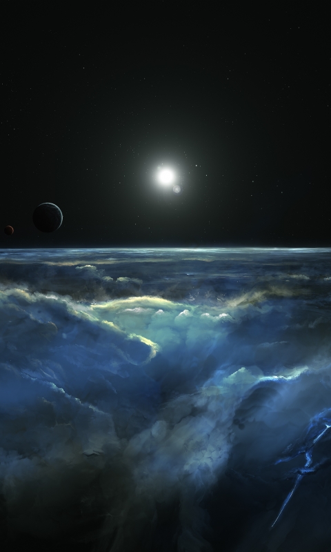Download mobile wallpaper Space, Planet, Sci Fi, Atmosphere, Cosmos, Planetscape for free.