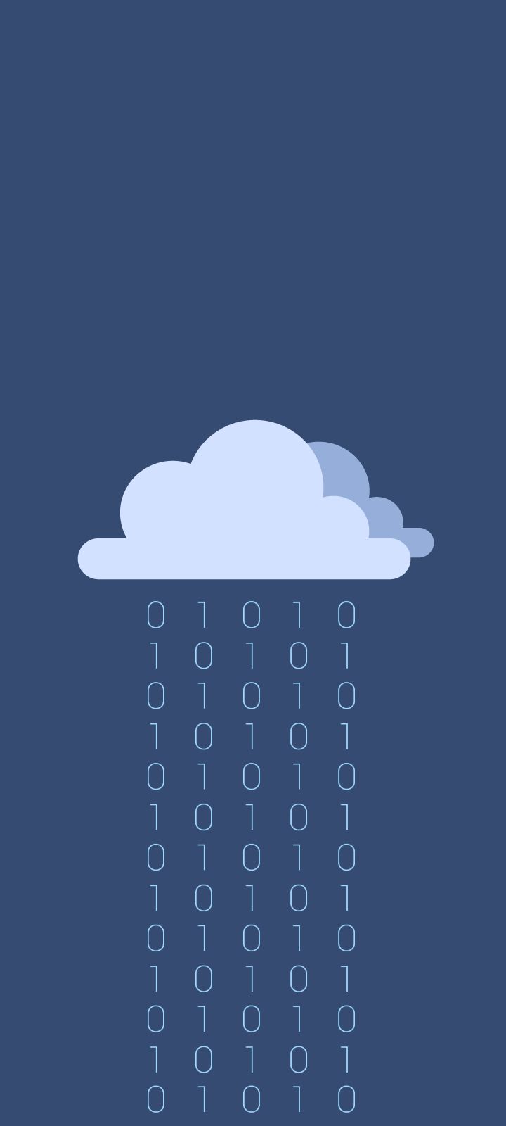 Download mobile wallpaper Technology, Cloud, Minimalist, Binary for free.