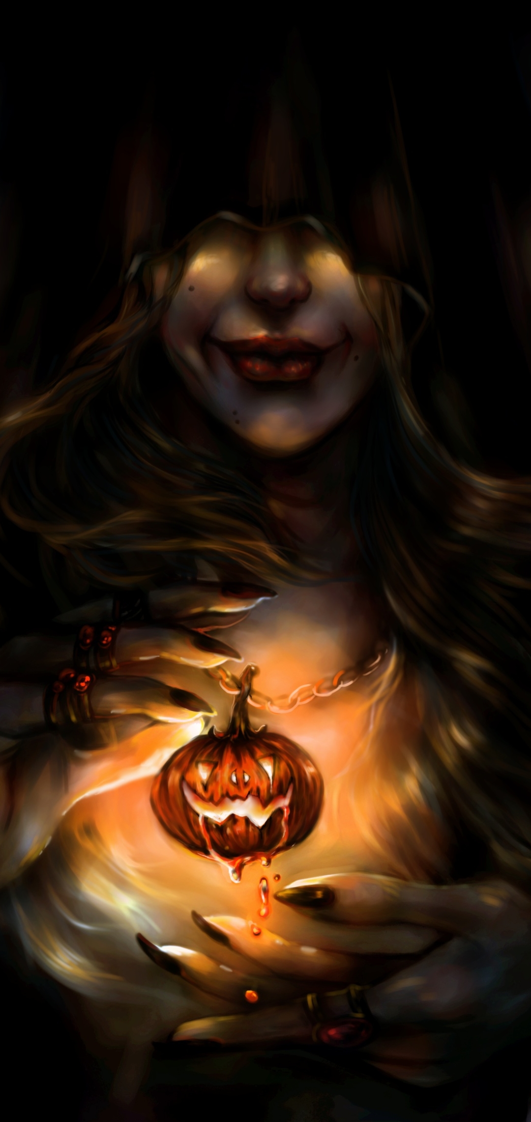 Download mobile wallpaper Halloween, Dark, Holiday, Jack O' Lantern for free.