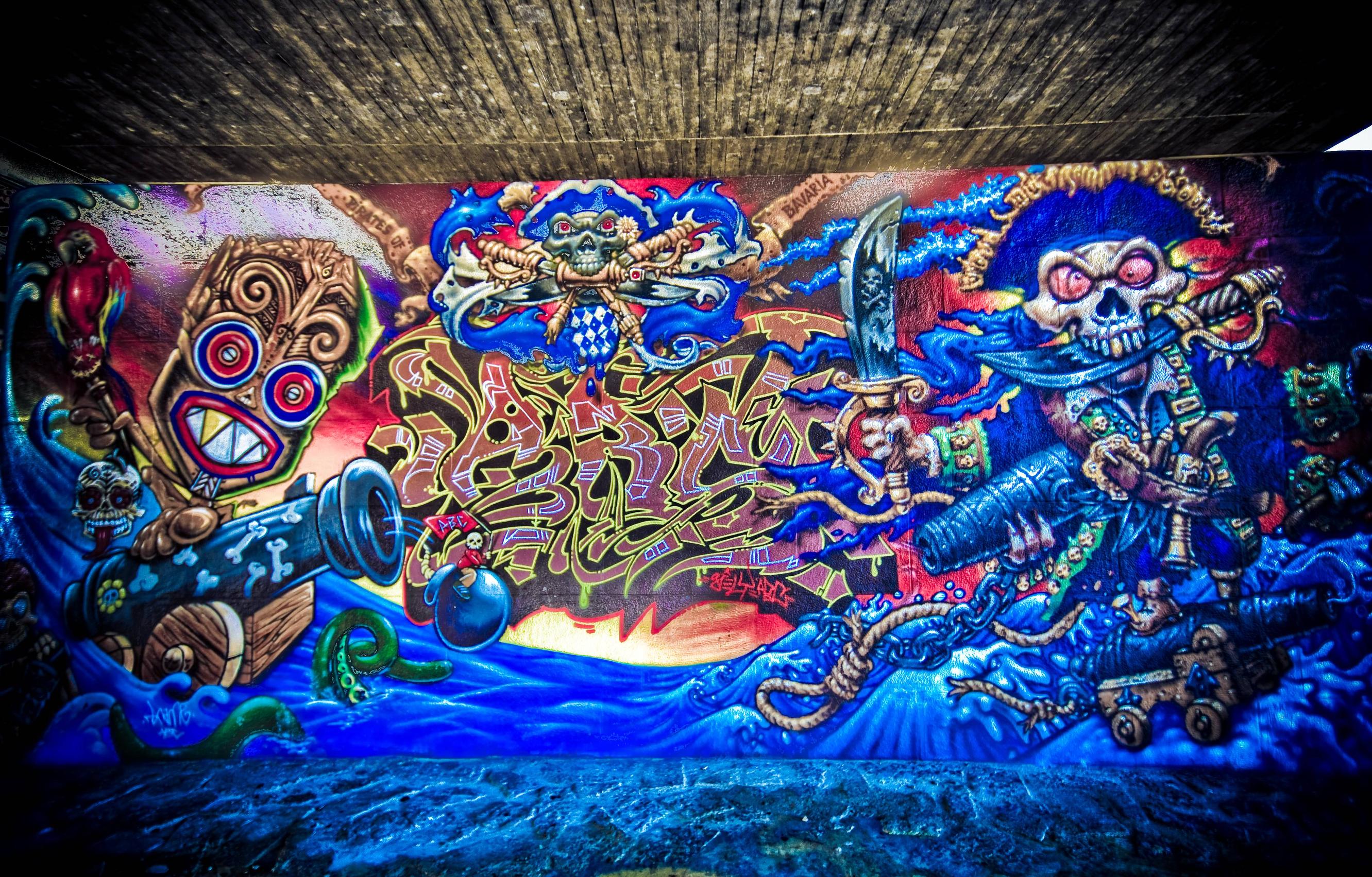 Handy-Wallpaper Graffiti, Pirat, Künstlerisch kostenlos herunterladen.