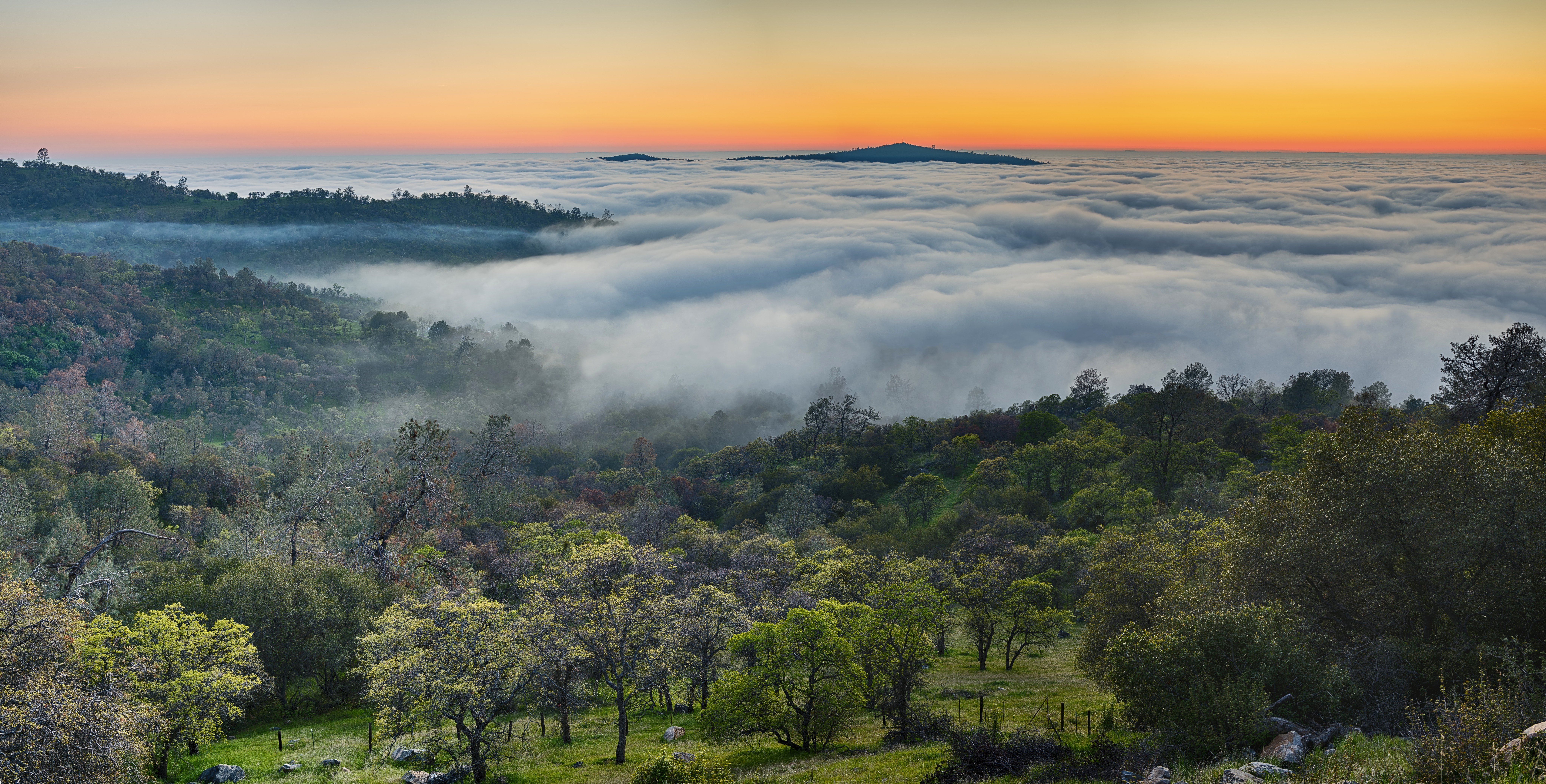 Free download wallpaper Landscape, Nature, Horizon, Fog, Sunrise, Earth on your PC desktop