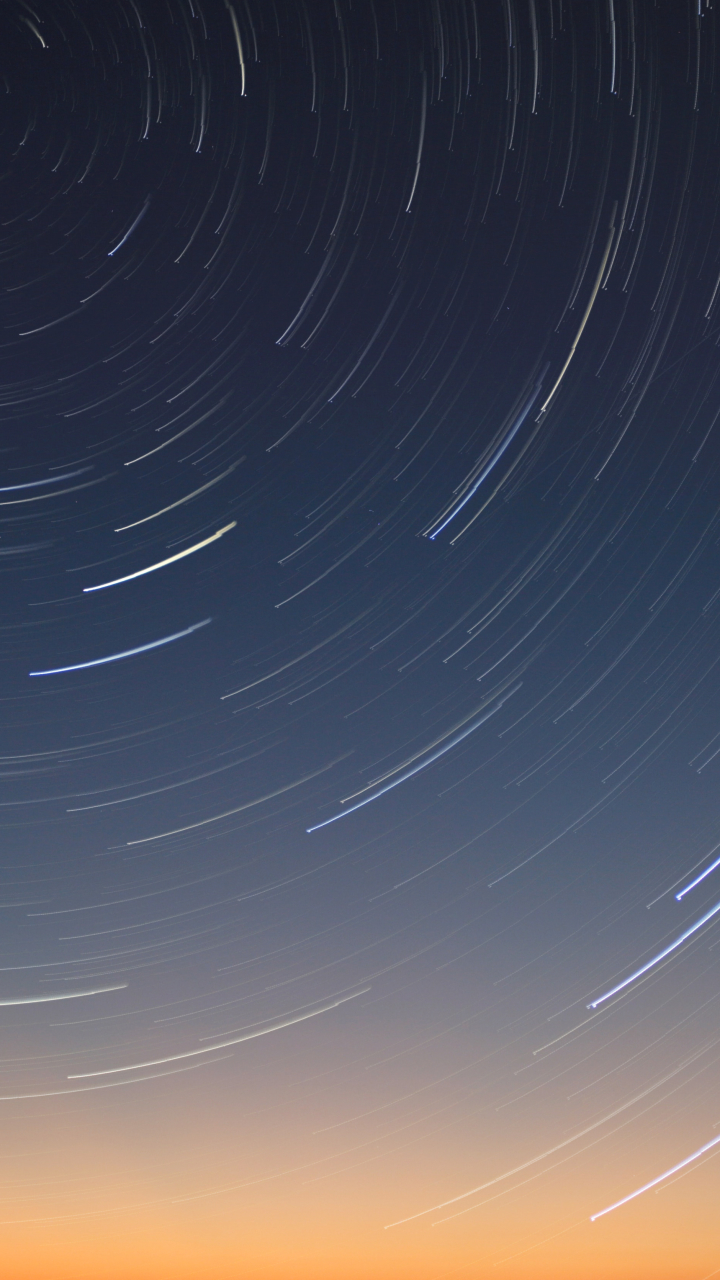 Download mobile wallpaper Nature, Sky, Night, Earth, Star Trail for free.
