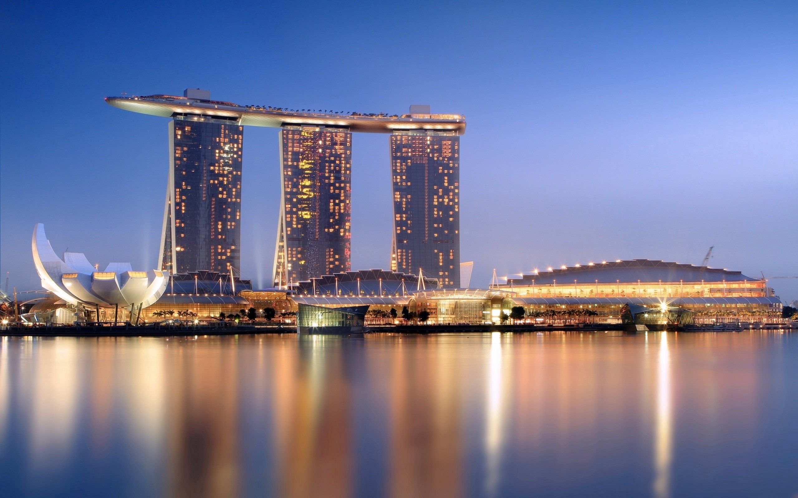 singapore, cities, night city, hotel