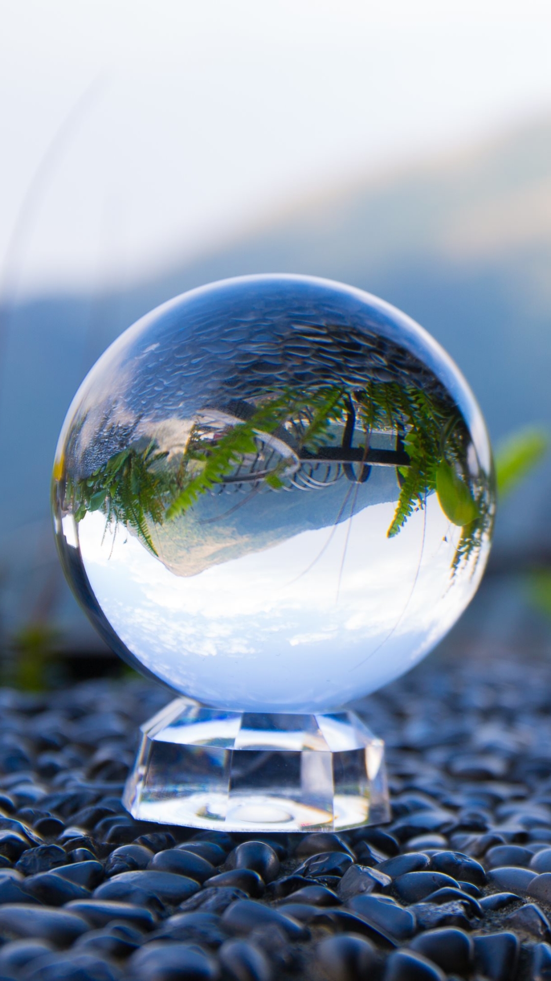 Download mobile wallpaper Reflection, Glass, Photography, Globe for free.