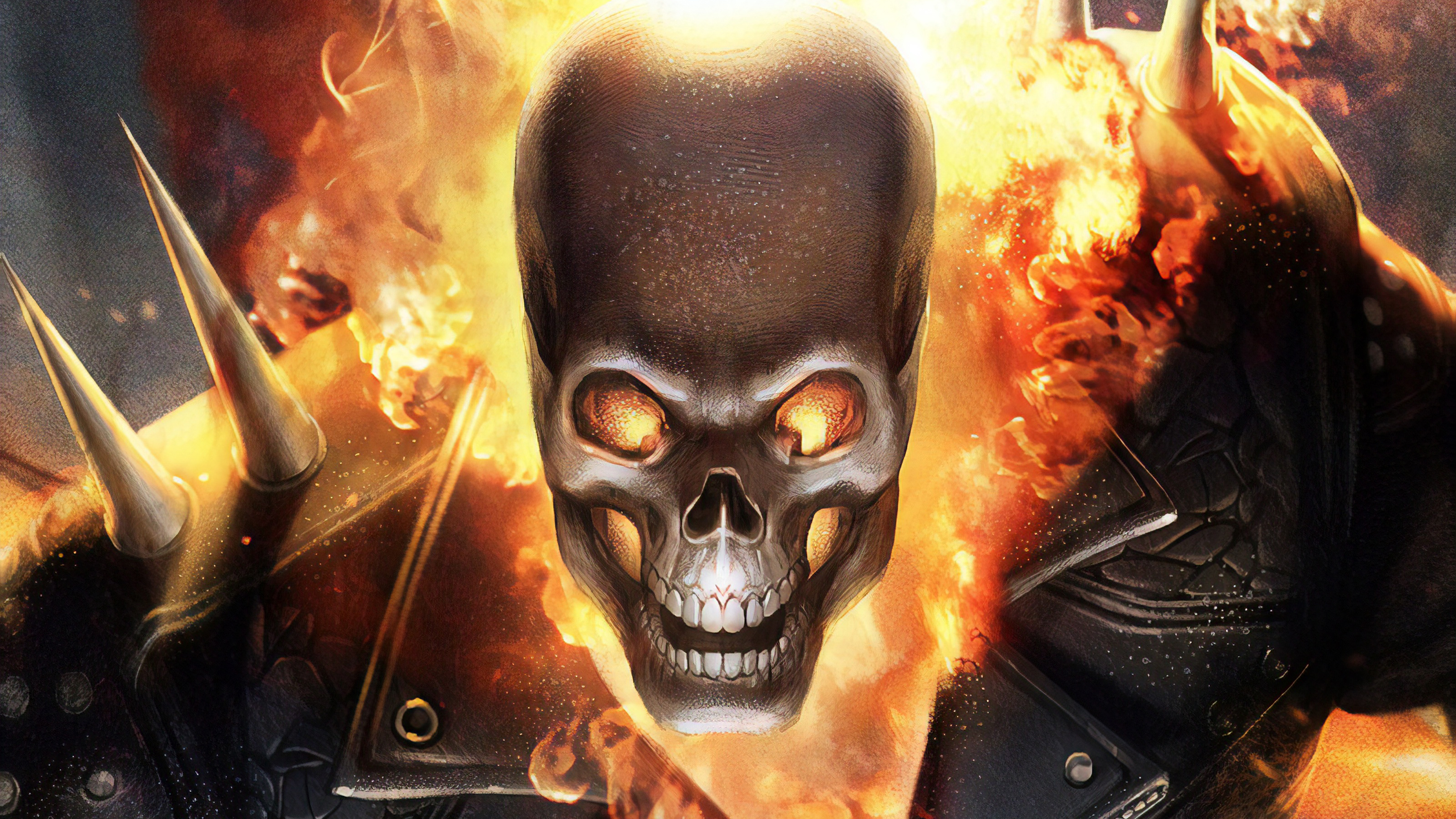 Free download wallpaper Ghost Rider, Skull, Comics on your PC desktop