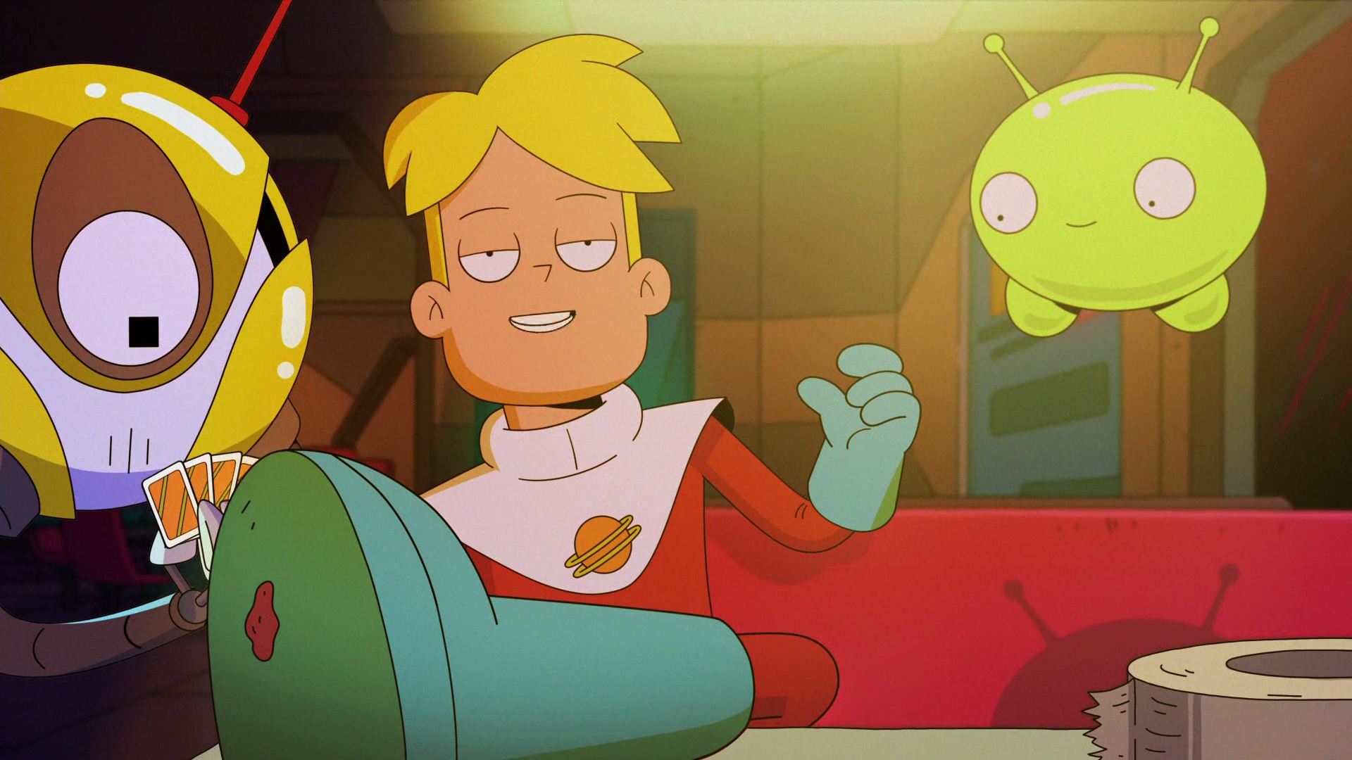 tv show, final space, blonde, boots, gary goodspeed, kvn (final space), mooncake (final space)