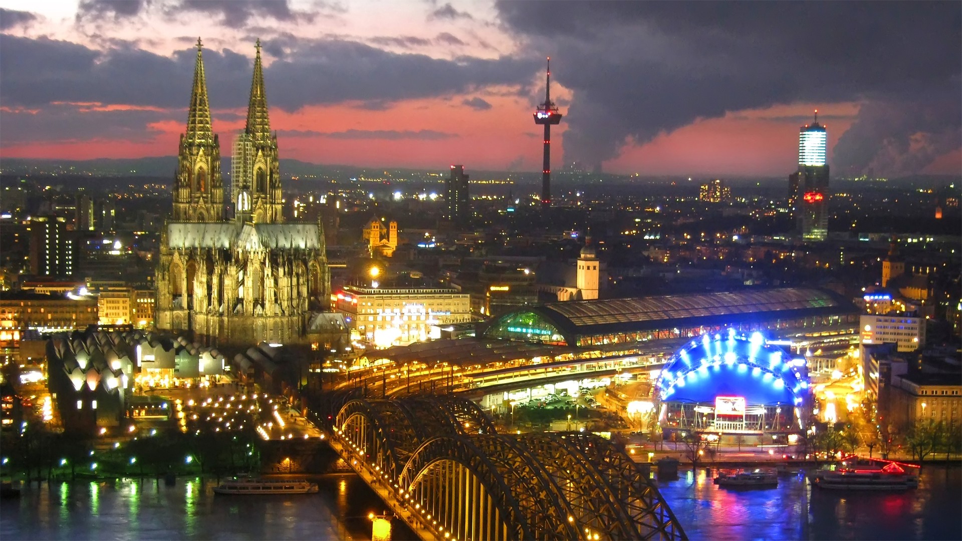 man made, cologne, city, cologne cathedral, hohenzollern bridge, cities