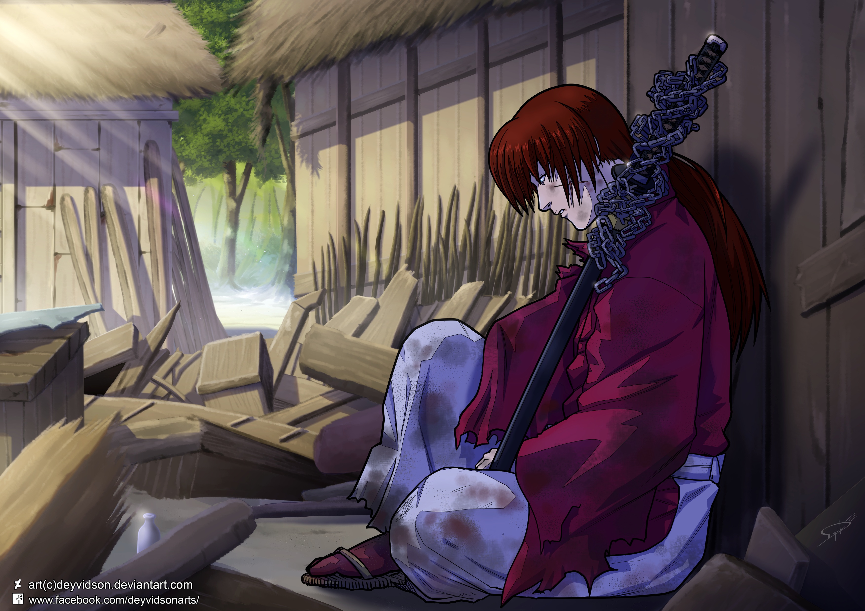 Téléchargez des papiers peints mobile Animé, Kenshin Le Vagabond, Kenshin Himura gratuitement.