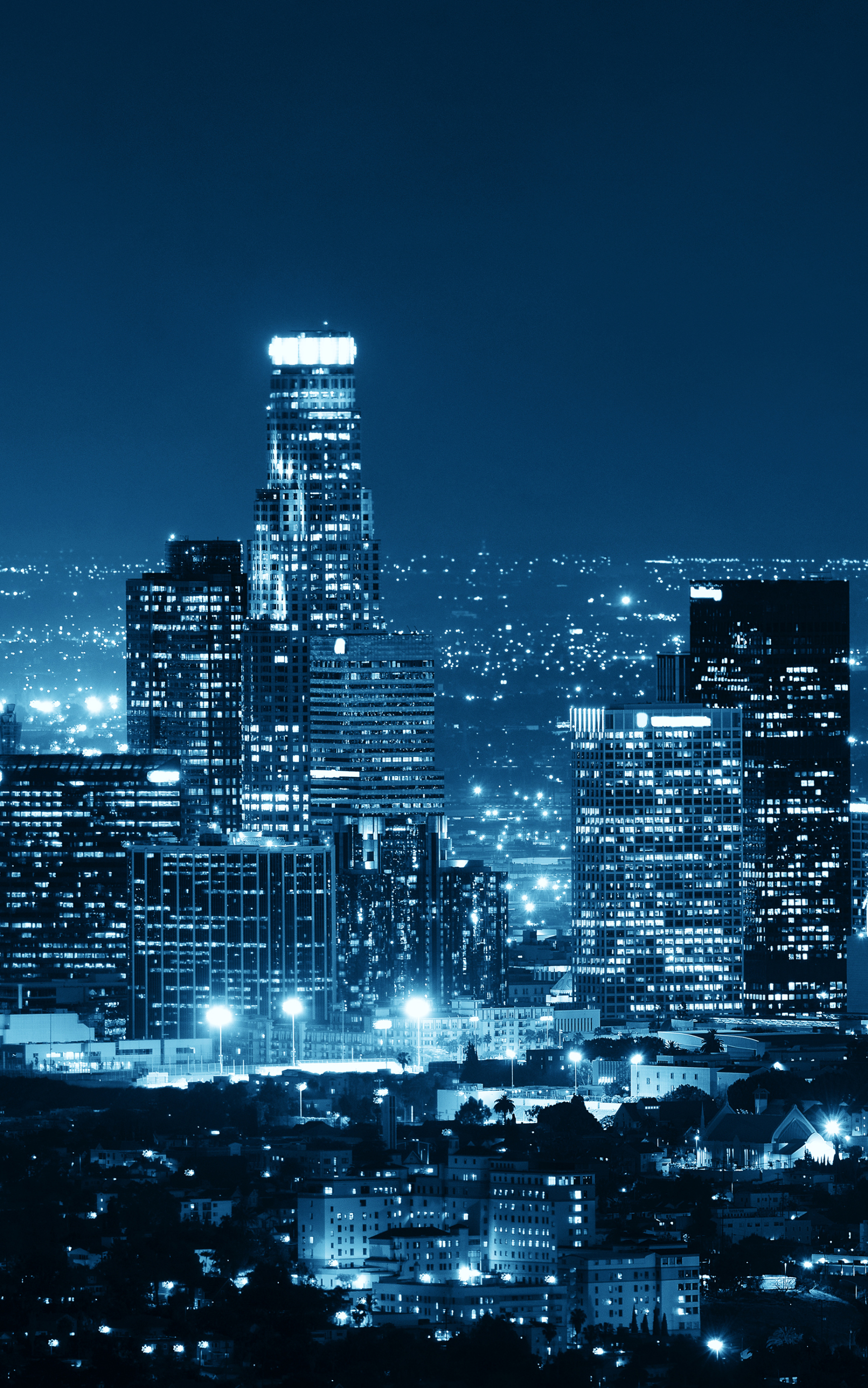 PCデスクトップに都市, 街, 超高層ビル, 建物, 地平線, ロサンゼルス, 夜, アメリカ合衆国, マンメイド, 街並み画像を無料でダウンロード