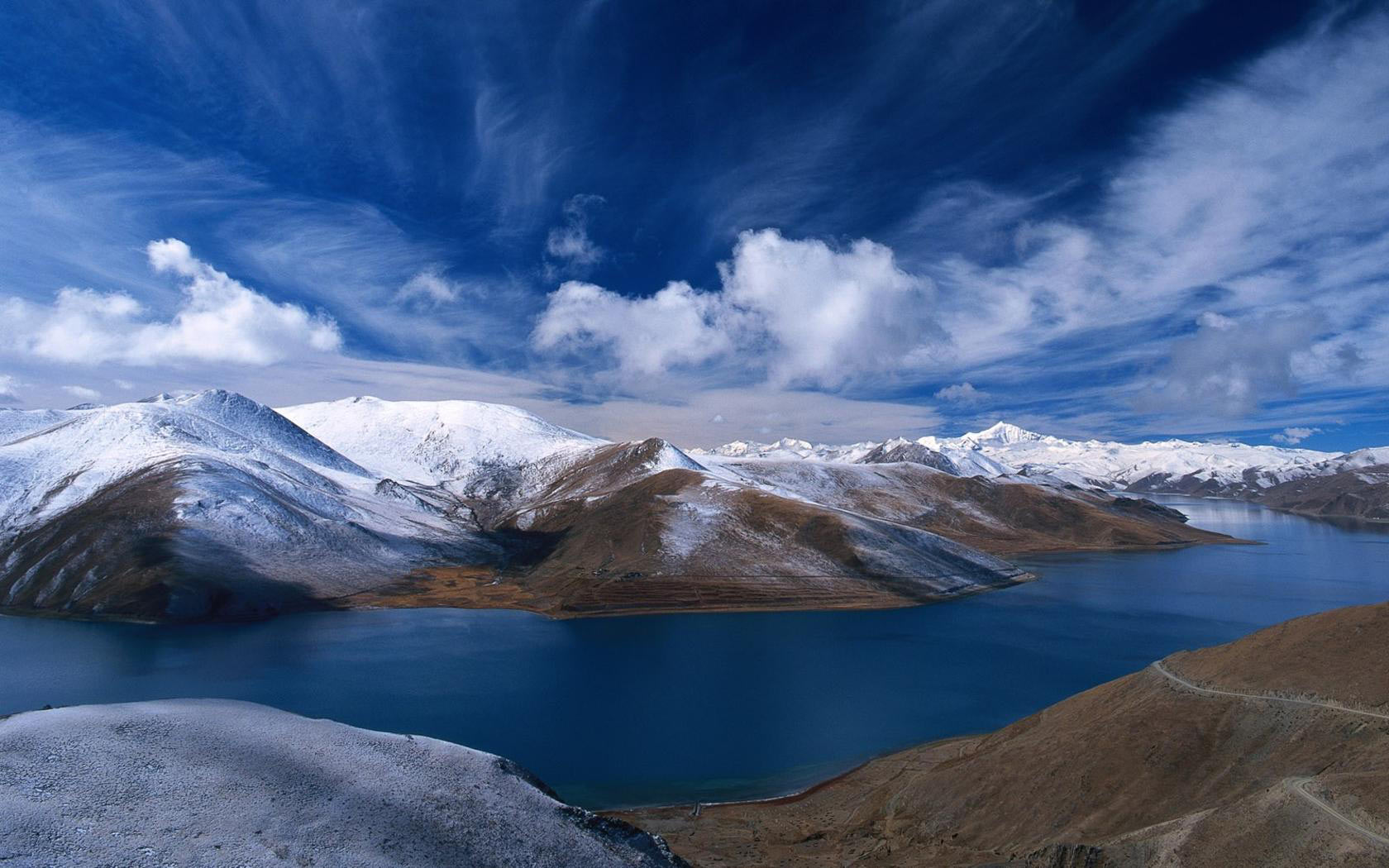 Free download wallpaper Winter, Nature, Lake, Earth, Cloud on your PC desktop
