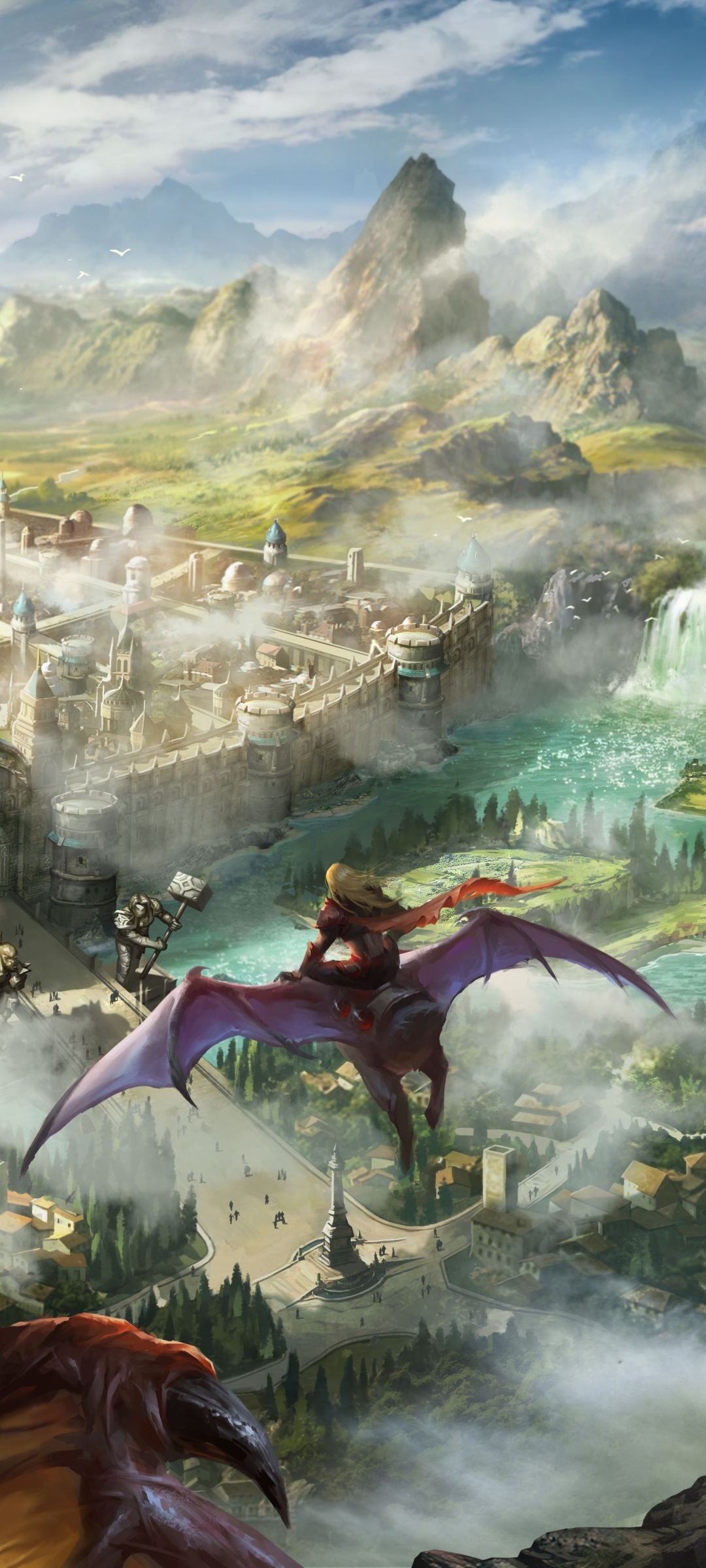 Download mobile wallpaper Landscape, Warrior, Creature, Video Game, Era Of Legends for free.