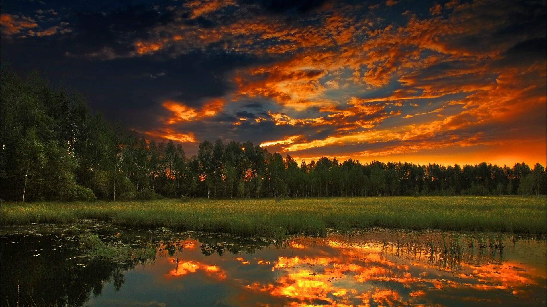 Скачать картинку Небо, Озеро, Земля/природа, Закат Солнца в телефон бесплатно.