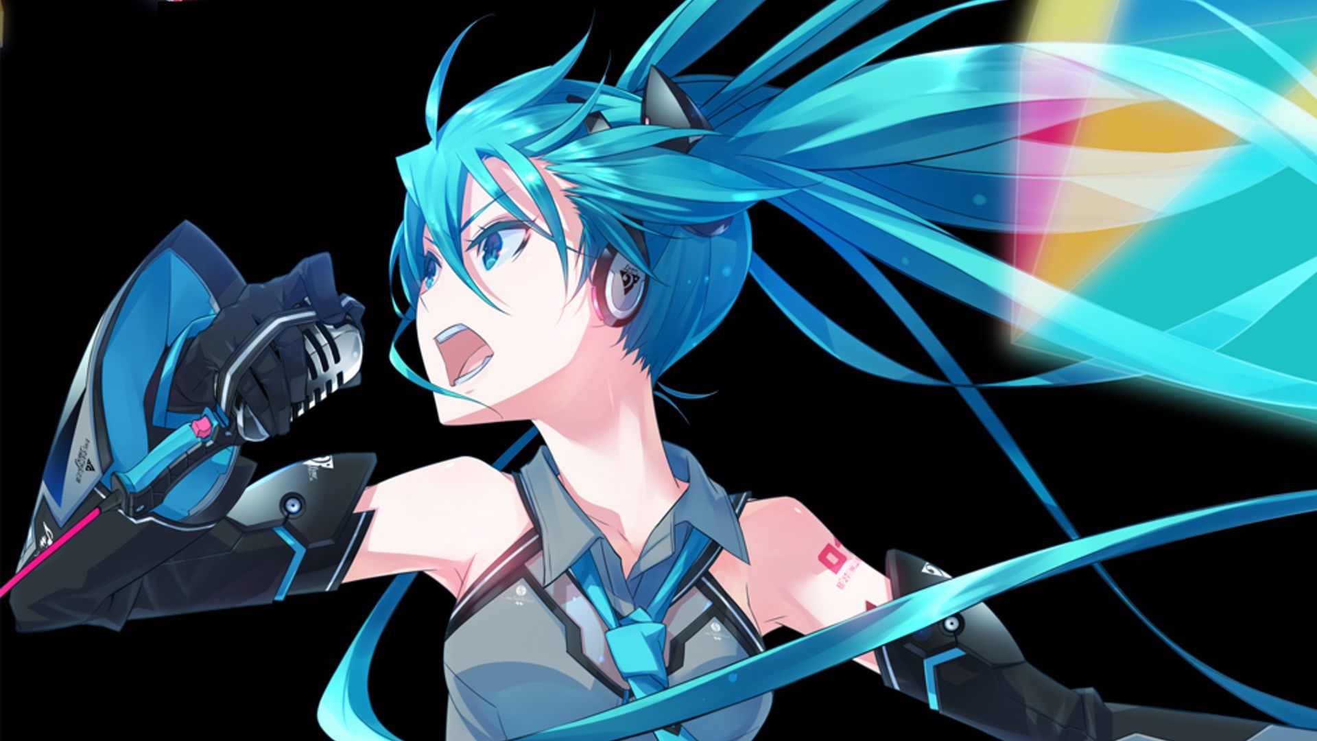 Free download wallpaper Anime, Vocaloid, Microphone, Hatsune Miku on your PC desktop