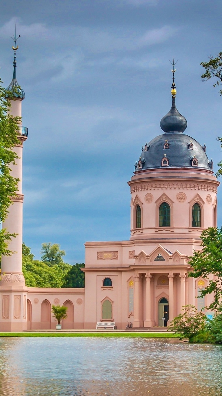 1135554 завантажити шпалери релігійний, шветцінгенська мечеть, німеччина, баден вюртемберг, рожева мечеть, швецінген, мечеть, мечеті - заставки і картинки безкоштовно