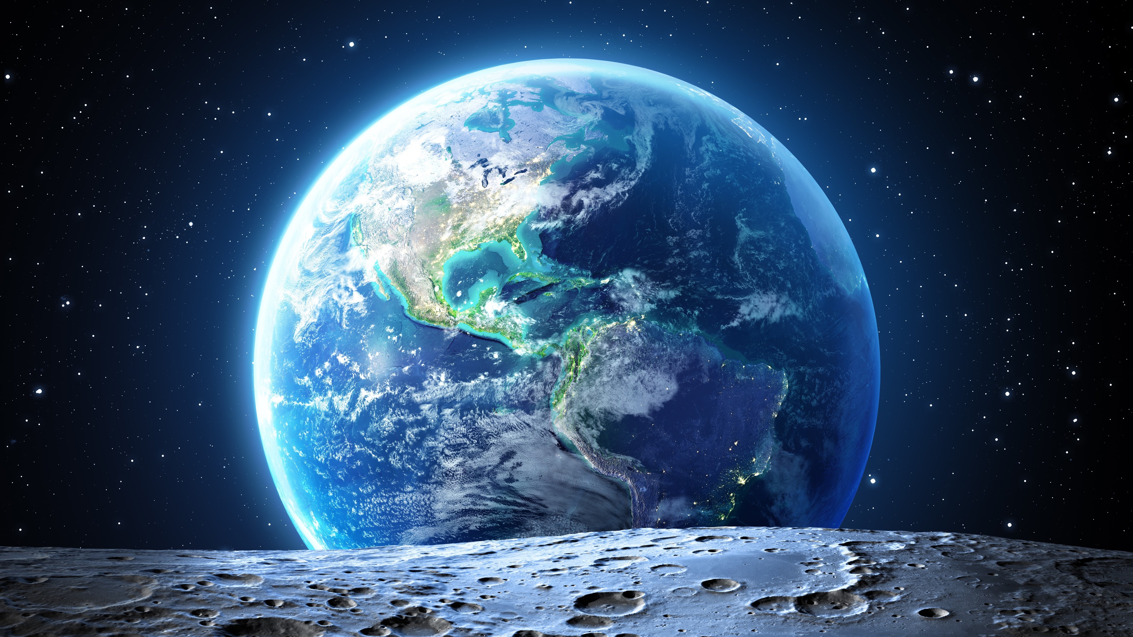 Free download wallpaper Moon, Earth, Space, Artistic on your PC desktop