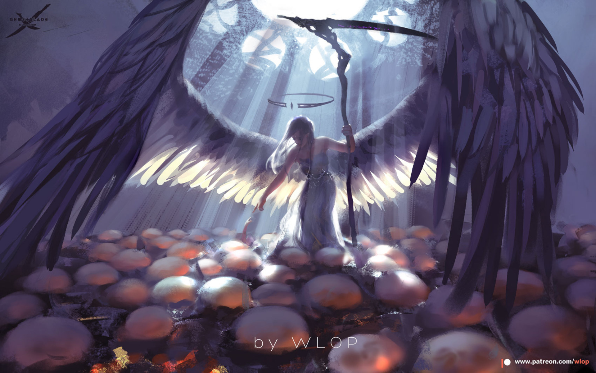 Download mobile wallpaper Wings, Angel, Comics, Ghostblade for free.