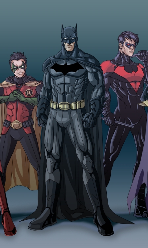Download mobile wallpaper Batman, Comics, Dc Comics, Nightwing, Batgirl, Robin (Dc Comics), Batwoman, Red Robin, The New 52, Red Hood for free.