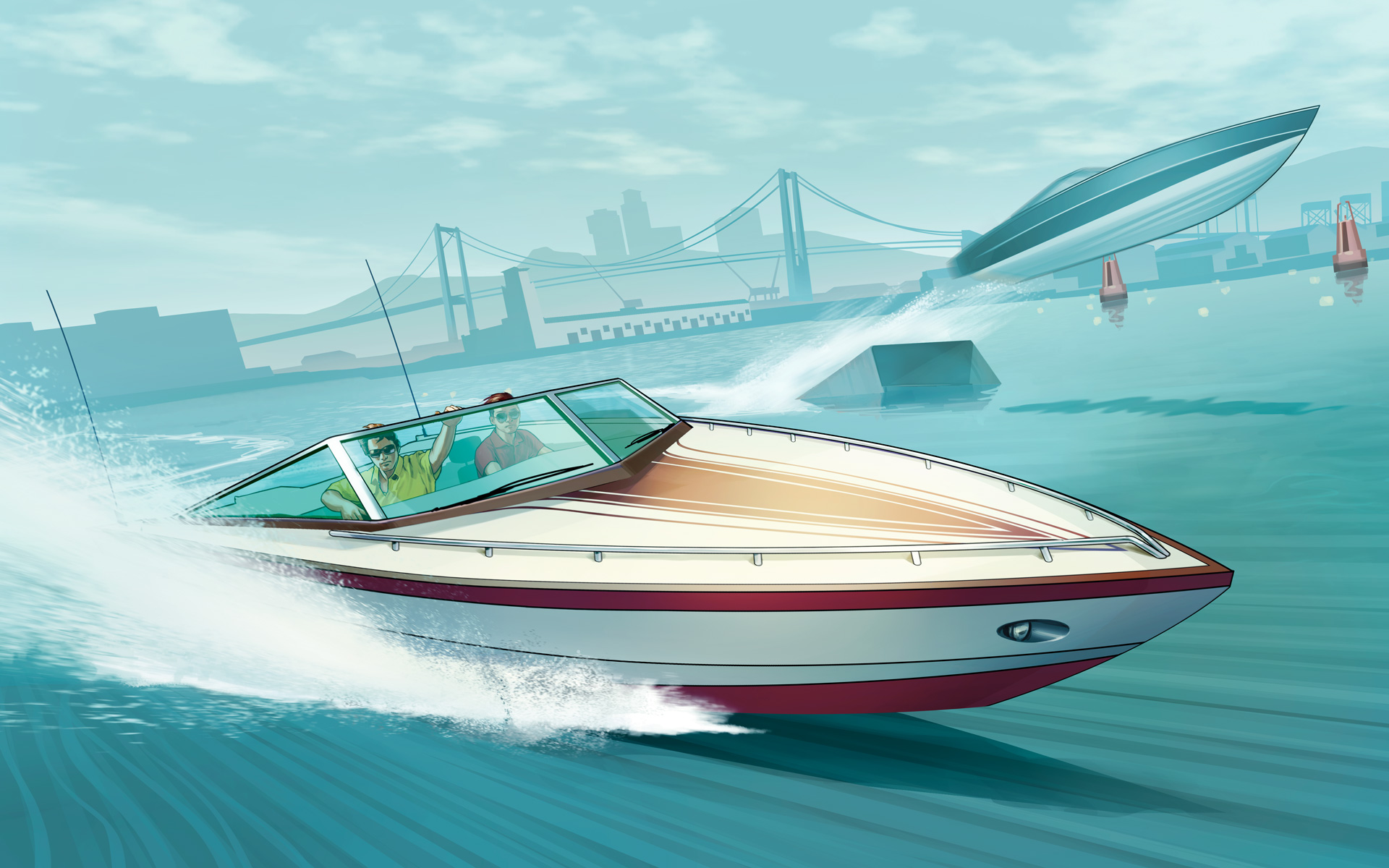 Free download wallpaper Boat, Video Game, Grand Theft Auto, Grand Theft Auto V on your PC desktop