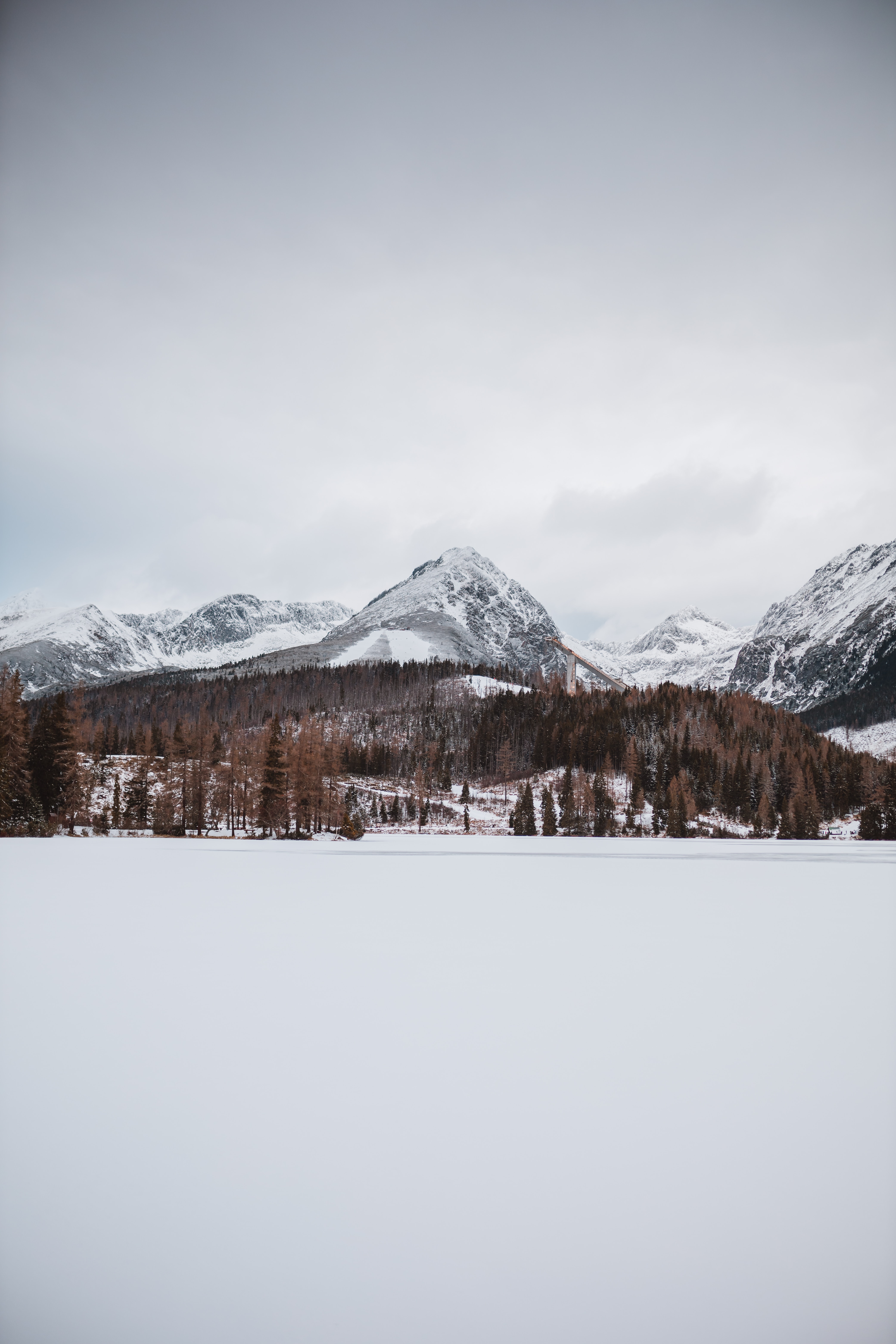 Handy-Wallpaper Natur, Mountains, Schnee, Winter, Landschaft kostenlos herunterladen.