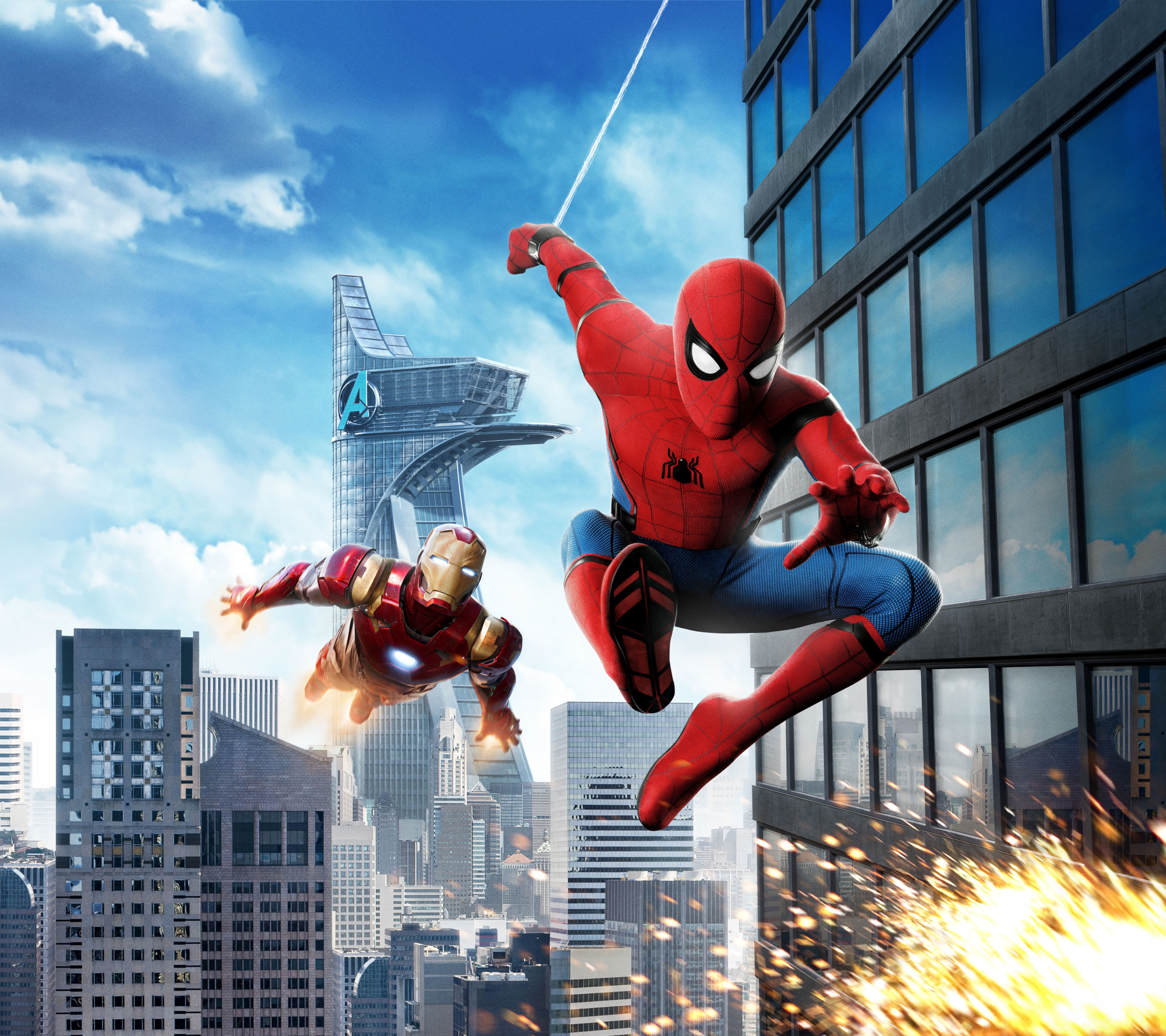 Handy-Wallpaper Filme, Ironman, Spider Man, Spider Man: Homecoming kostenlos herunterladen.