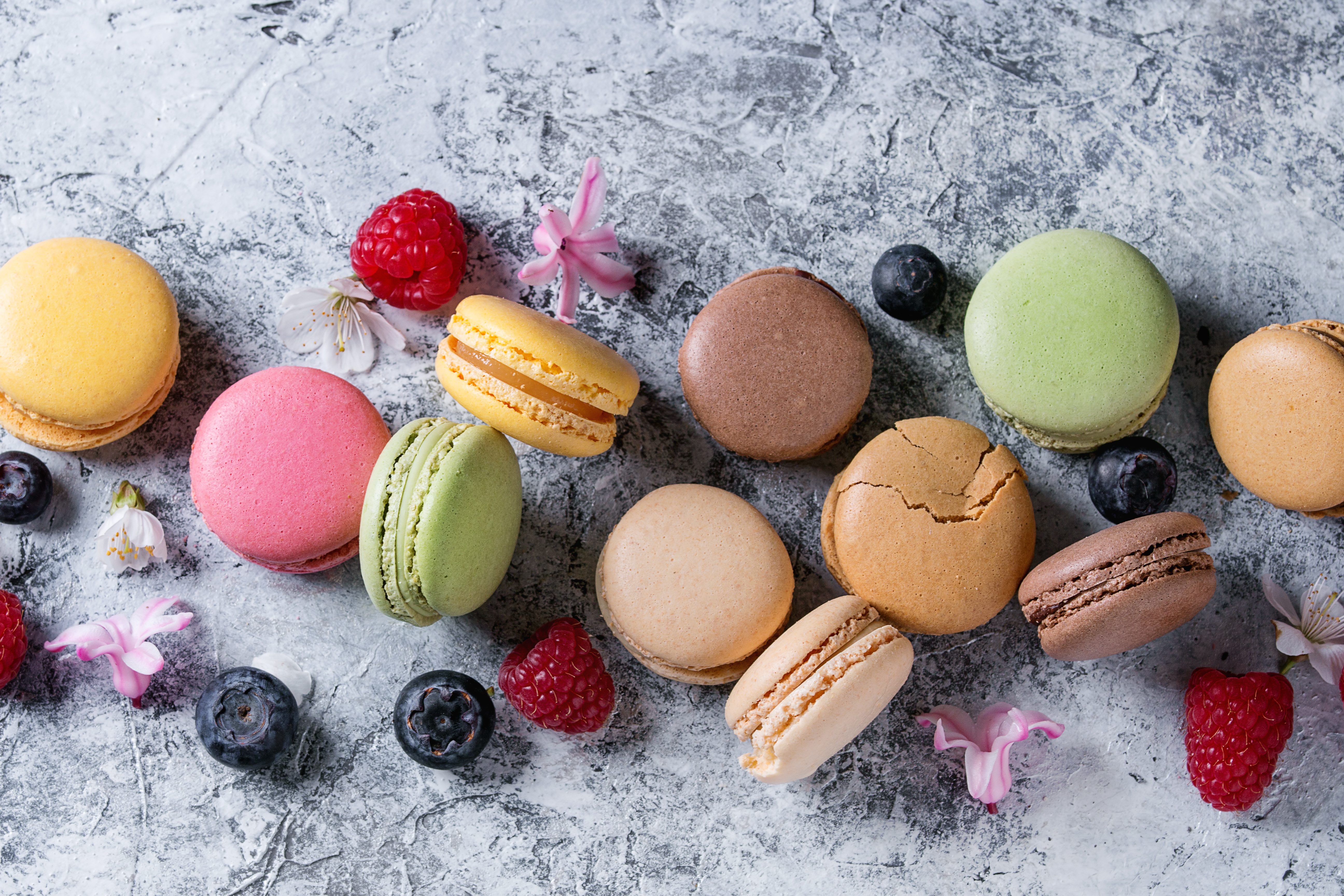 Download mobile wallpaper Food, Still Life, Berry, Sweets, Macaron for free.