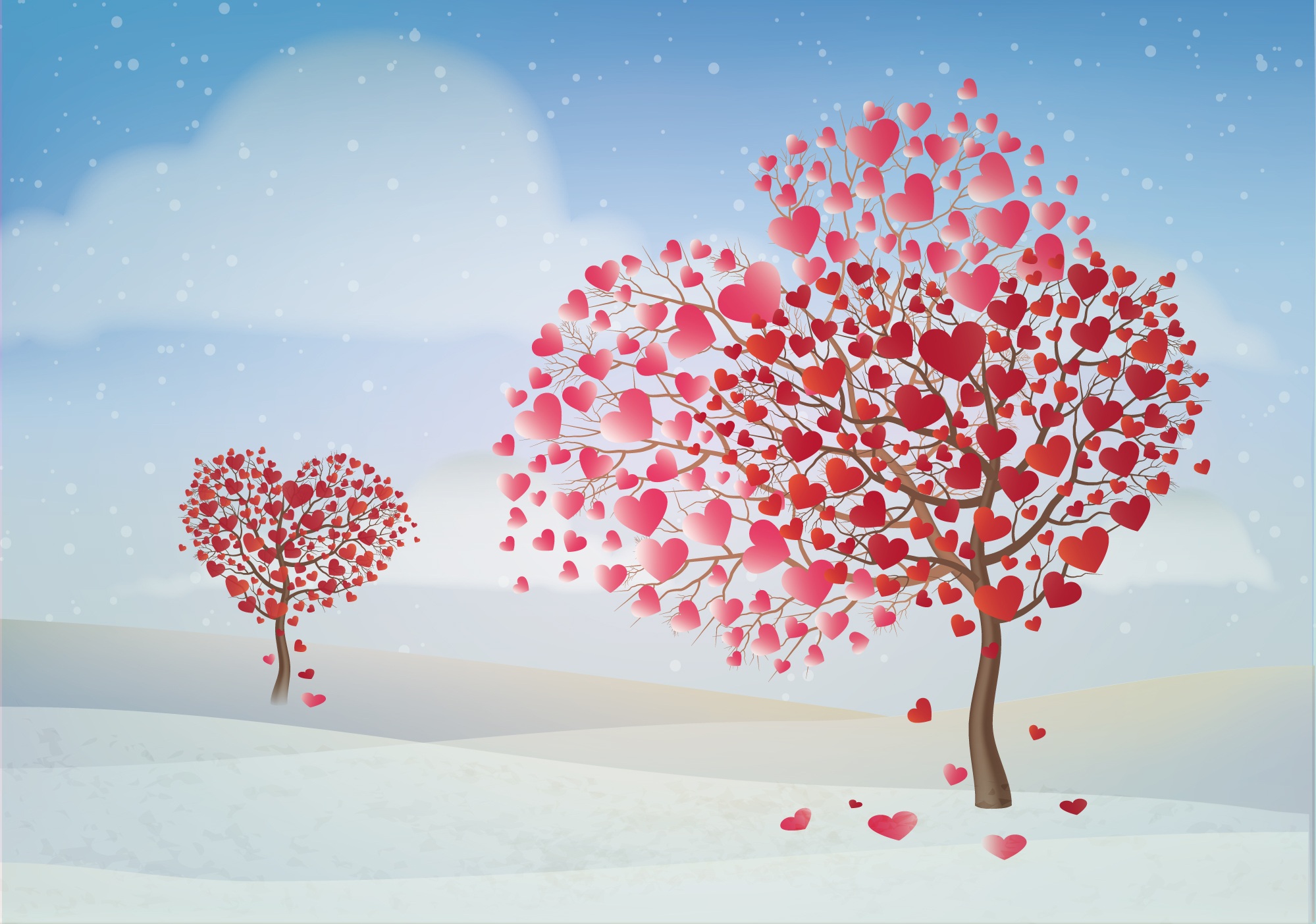 Download mobile wallpaper Tree, Heart, Artistic for free.