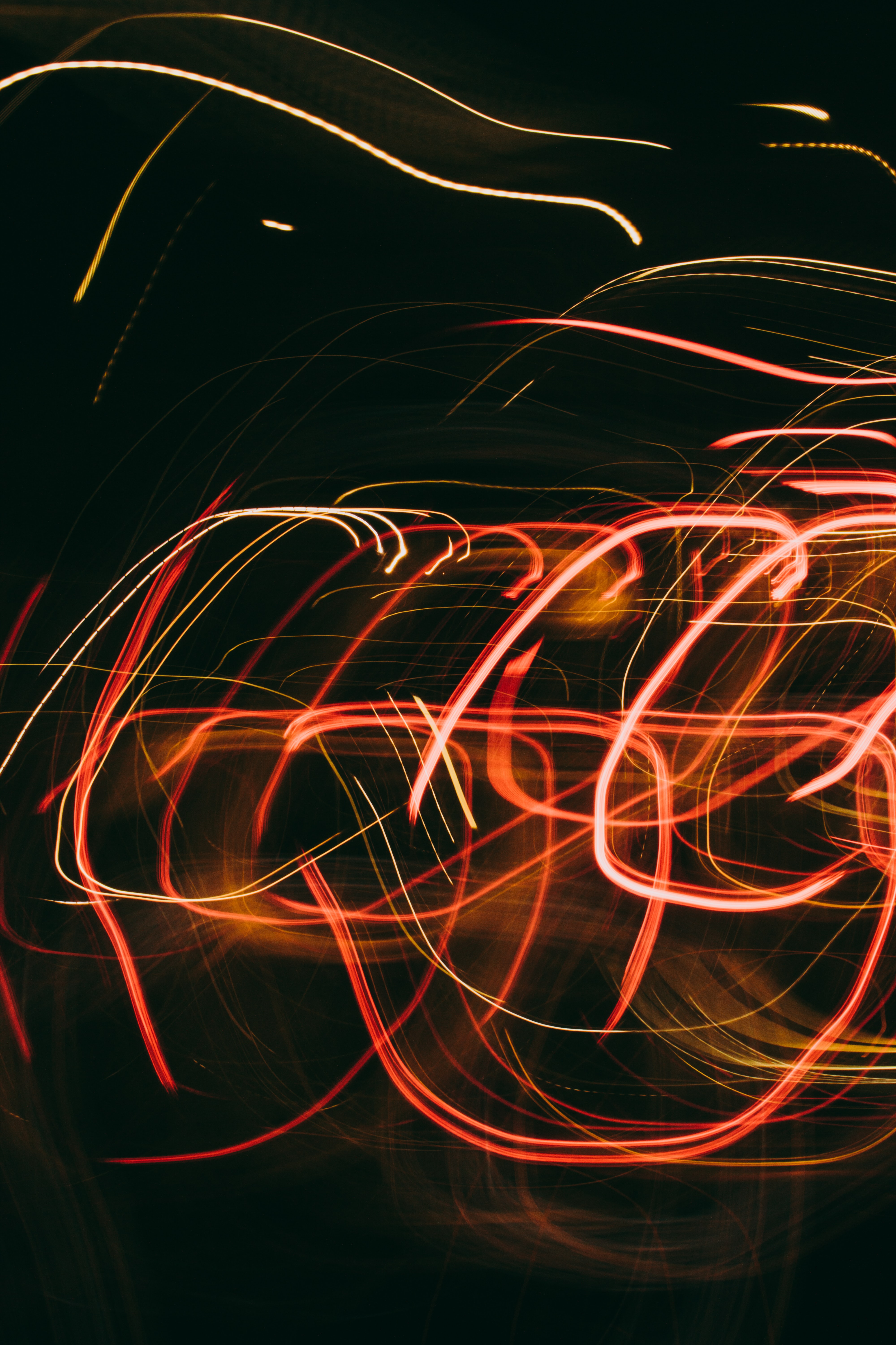 Download mobile wallpaper Long Exposure, Smooth, Shine, Light, Glow, Abstract, Blur, Lines for free.