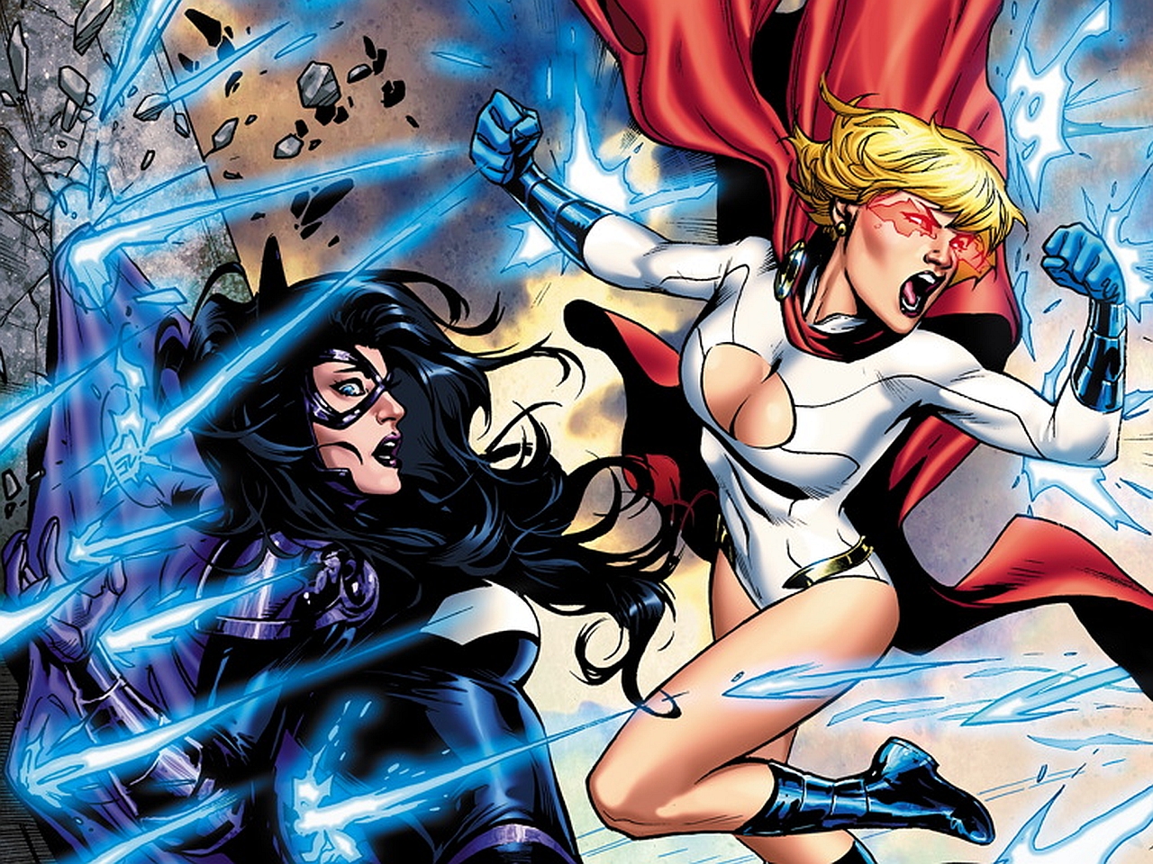 comics, worlds finest, huntress (dc comics), power girl