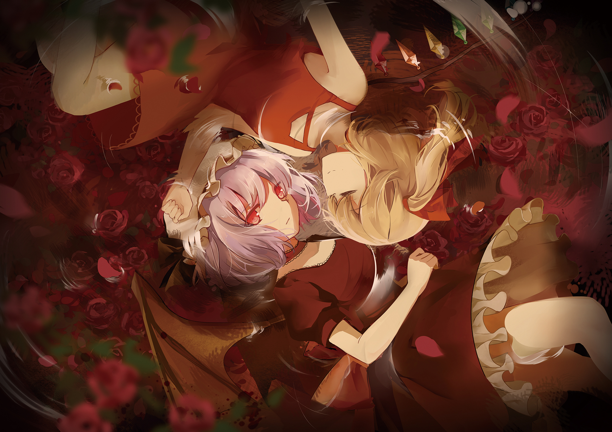 Download mobile wallpaper Flandre Scarlet, Remilia Scarlet, Touhou, Anime for free.