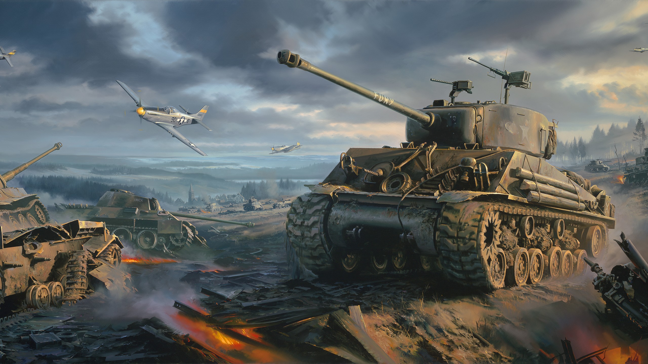 Laden Sie M4 Sherman HD-Desktop-Hintergründe herunter