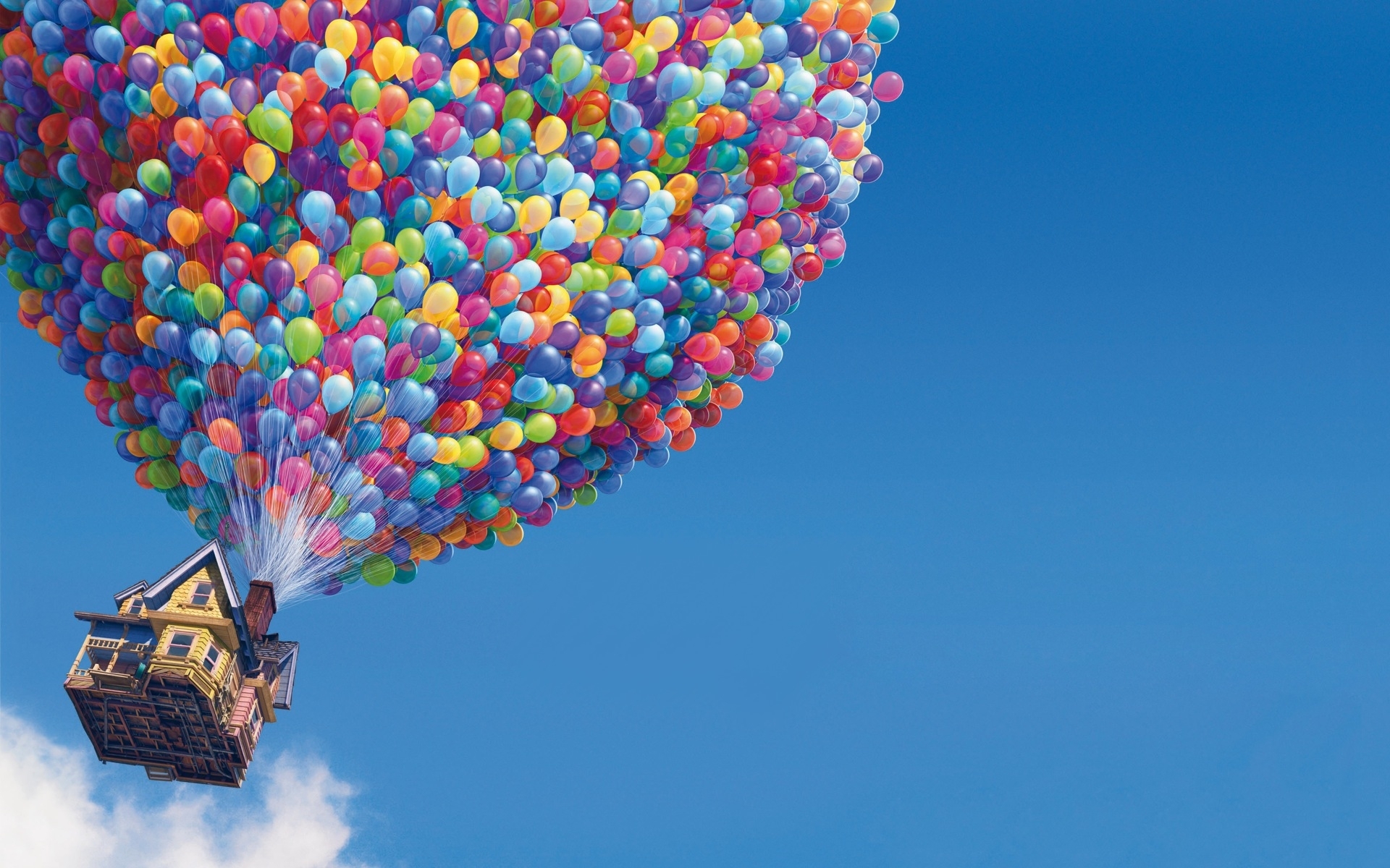 31428 скачать картинку воздушные шары, дома, фон, синие - обои и заставки бесплатно