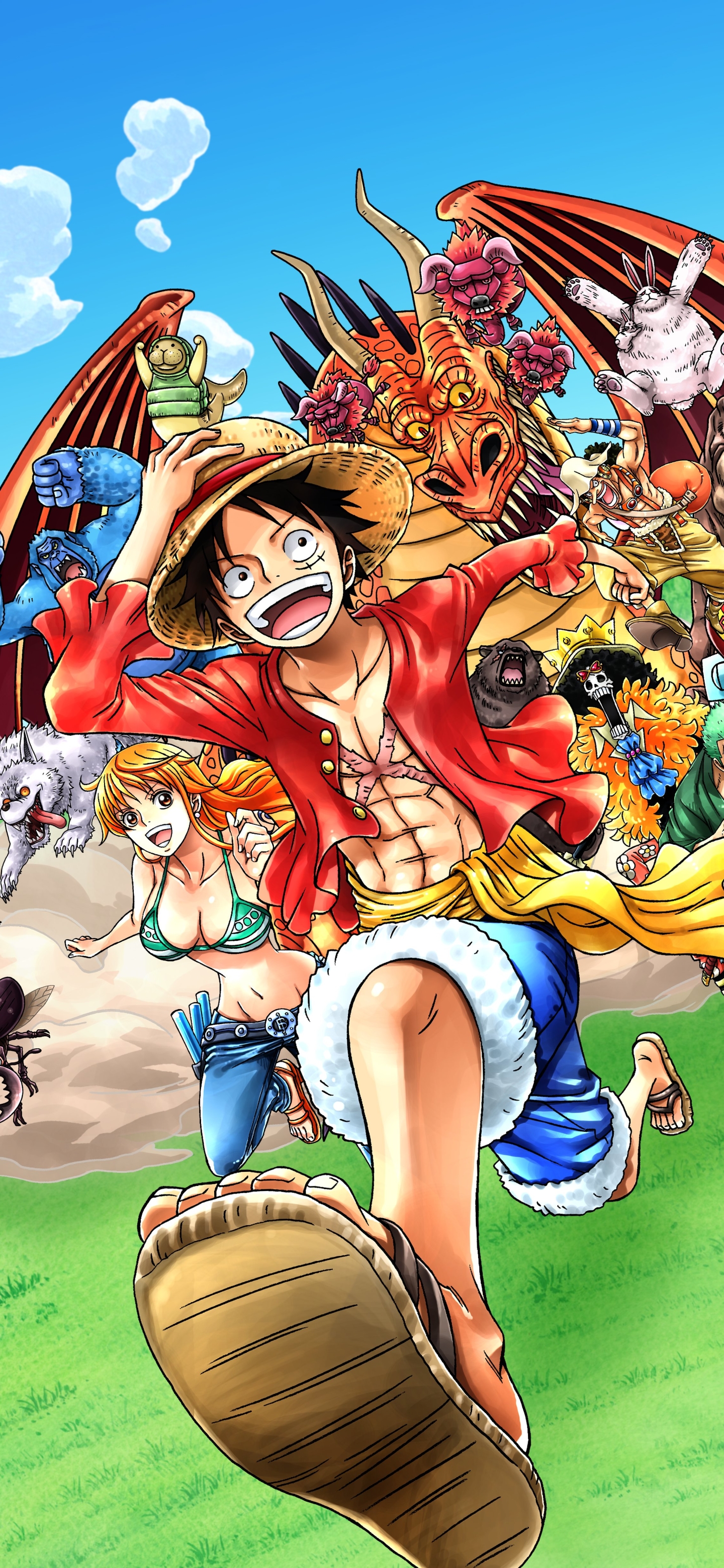 Handy-Wallpaper Animes, One Piece, Affe D Luffy kostenlos herunterladen.